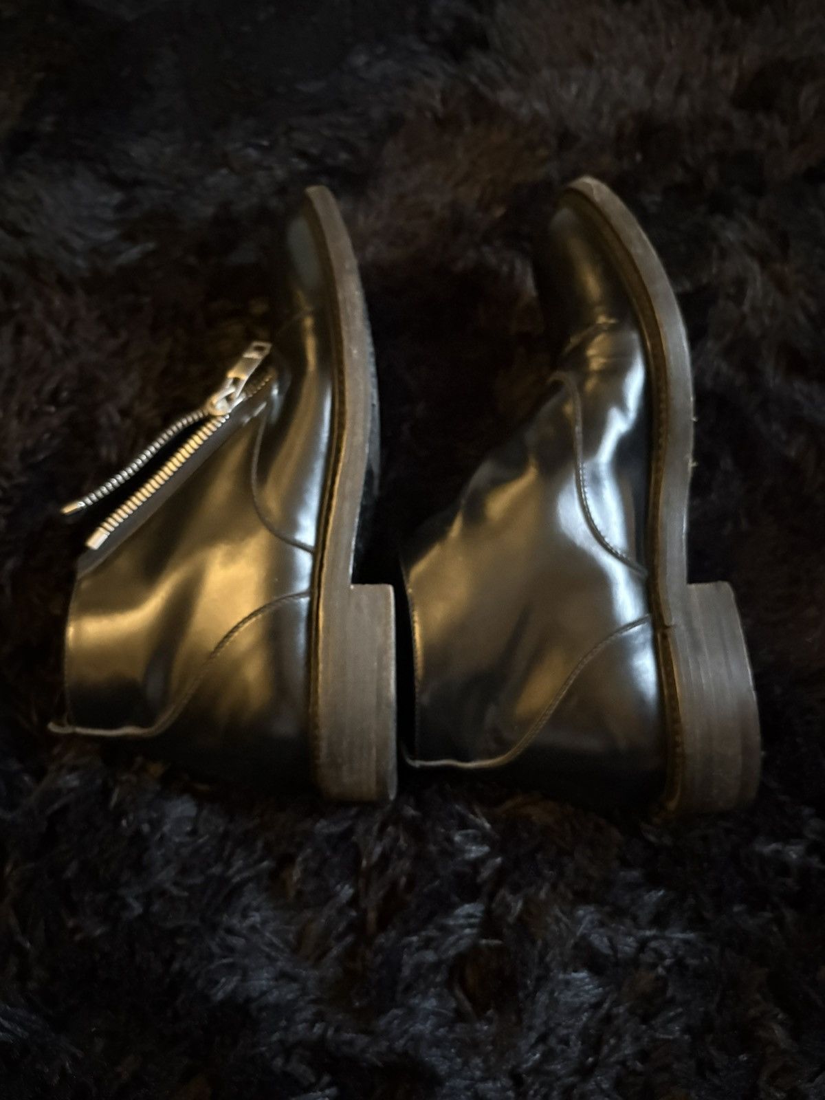 Yves Saint Laurent Saint Laurent Paris Black Leather Side Zip Ankle Boots Size US 7 / EU 40 - 5 Thumbnail