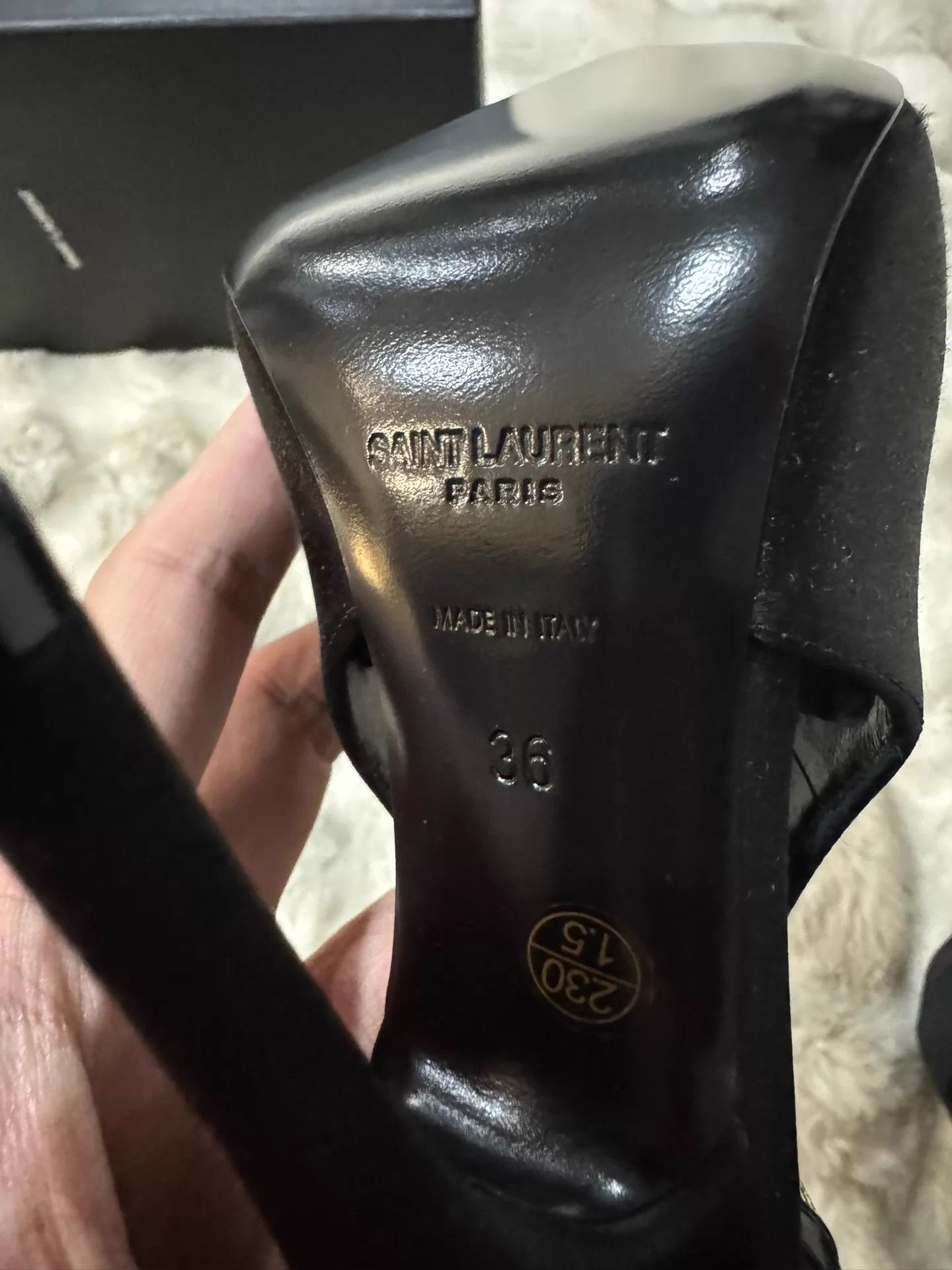 Saint Laurent Paris SAINT LAURENT Satin Crystal Heels 36 Size US 5.5 / IT 35.5 - 7 Thumbnail