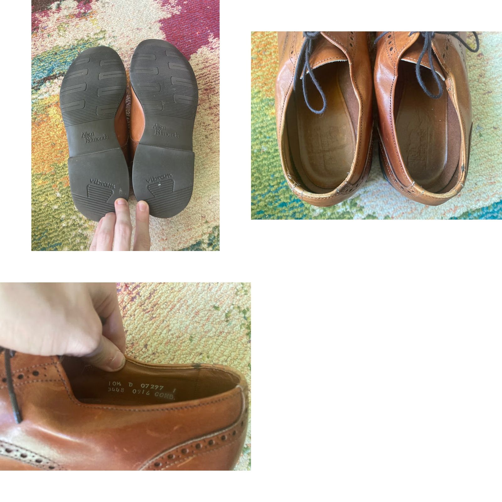 Allen Edmonds Allen Edmonds Benton Cap Toe Oxford Brown Leather Shoes Mens Size 10.5 D Size ONE SIZE - 9 Thumbnail
