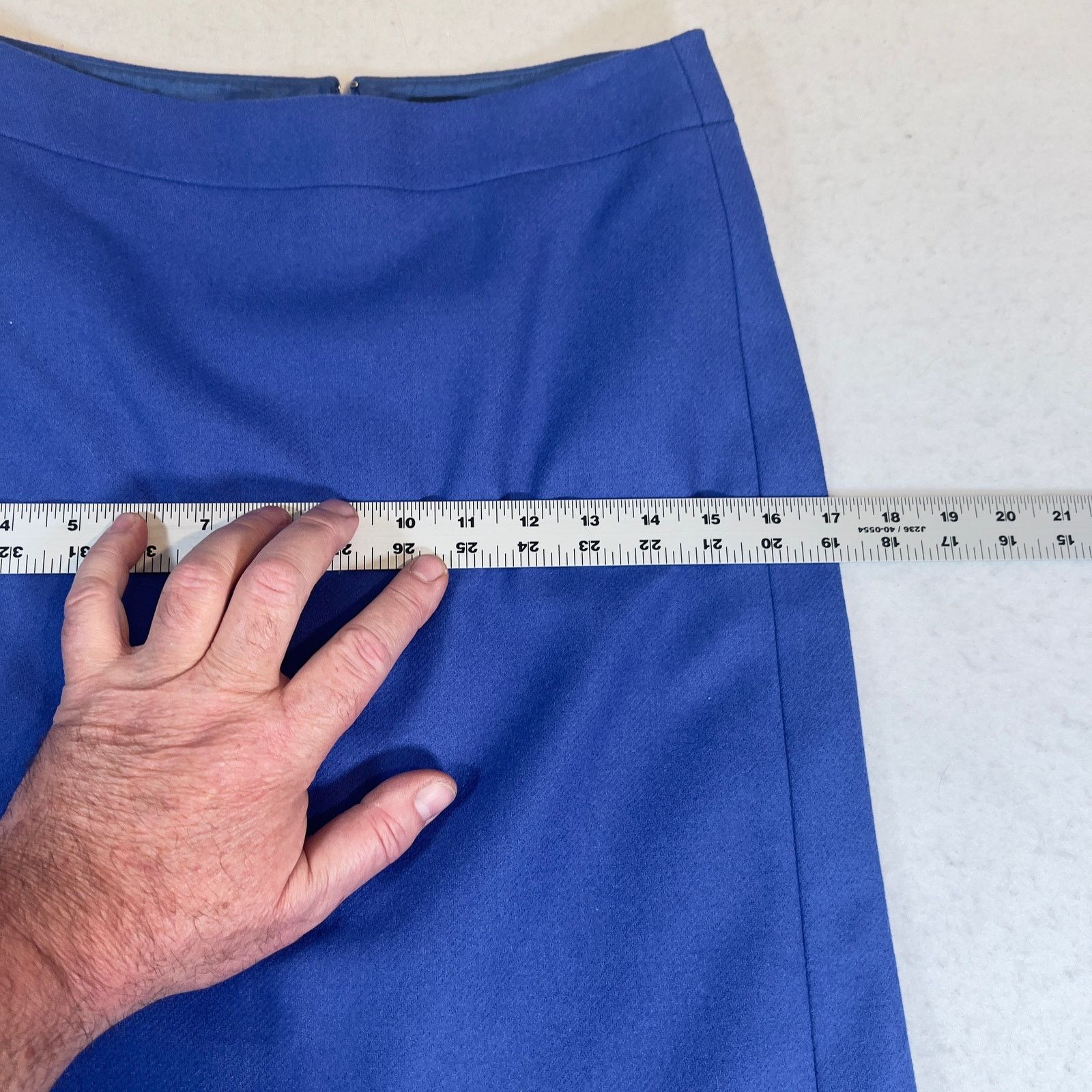 J.Crew J Crew Factory Pencil Skirt 0 Above Knee Wool Royal Blue Lin Size 25" / US 0 / IT 36 - 7 Thumbnail