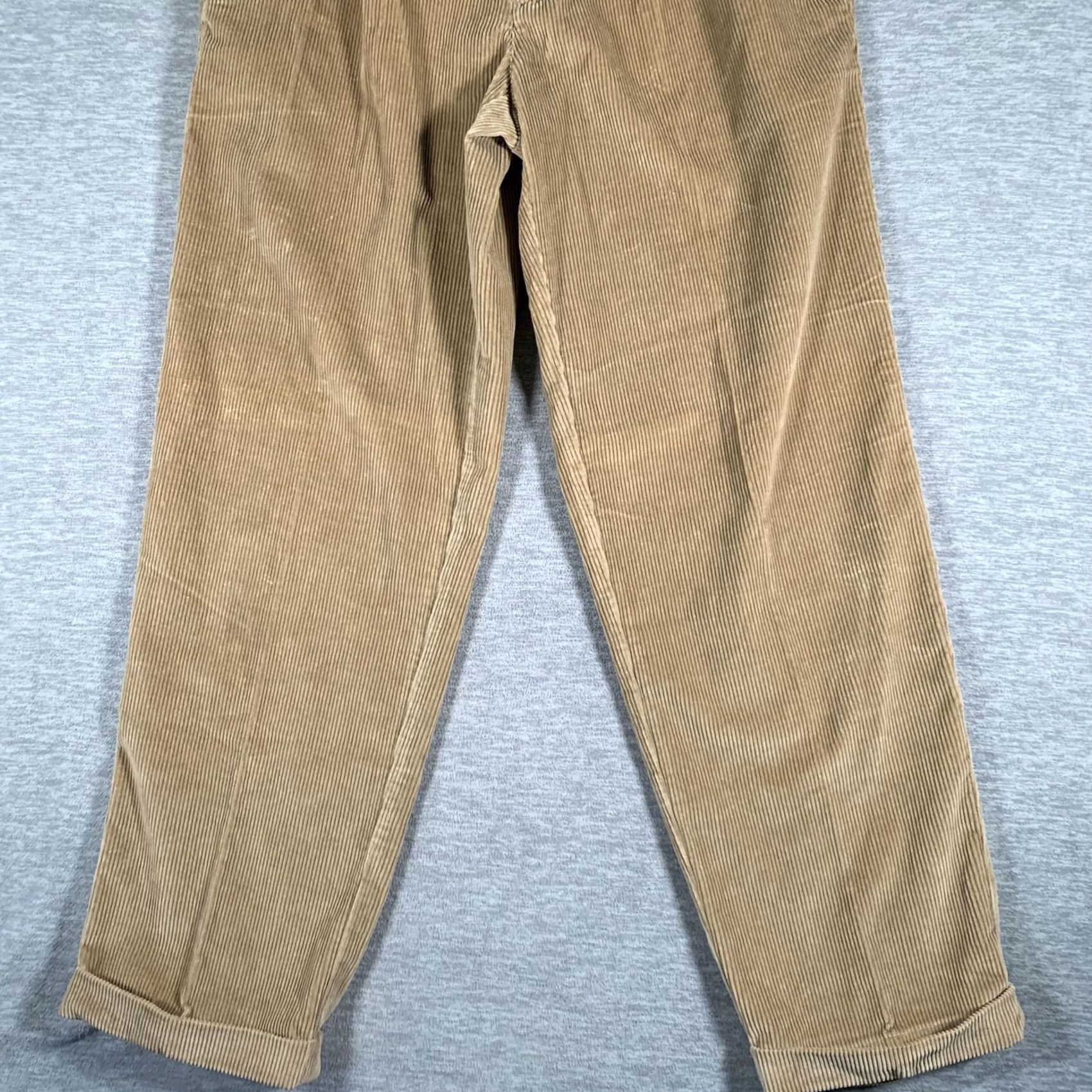 Tommy Hilfiger Tommy Hilfiger Pants Mens 33x32 Beige Corduroy Pleated Chino Straight Casual Size US 33 - 3 Thumbnail