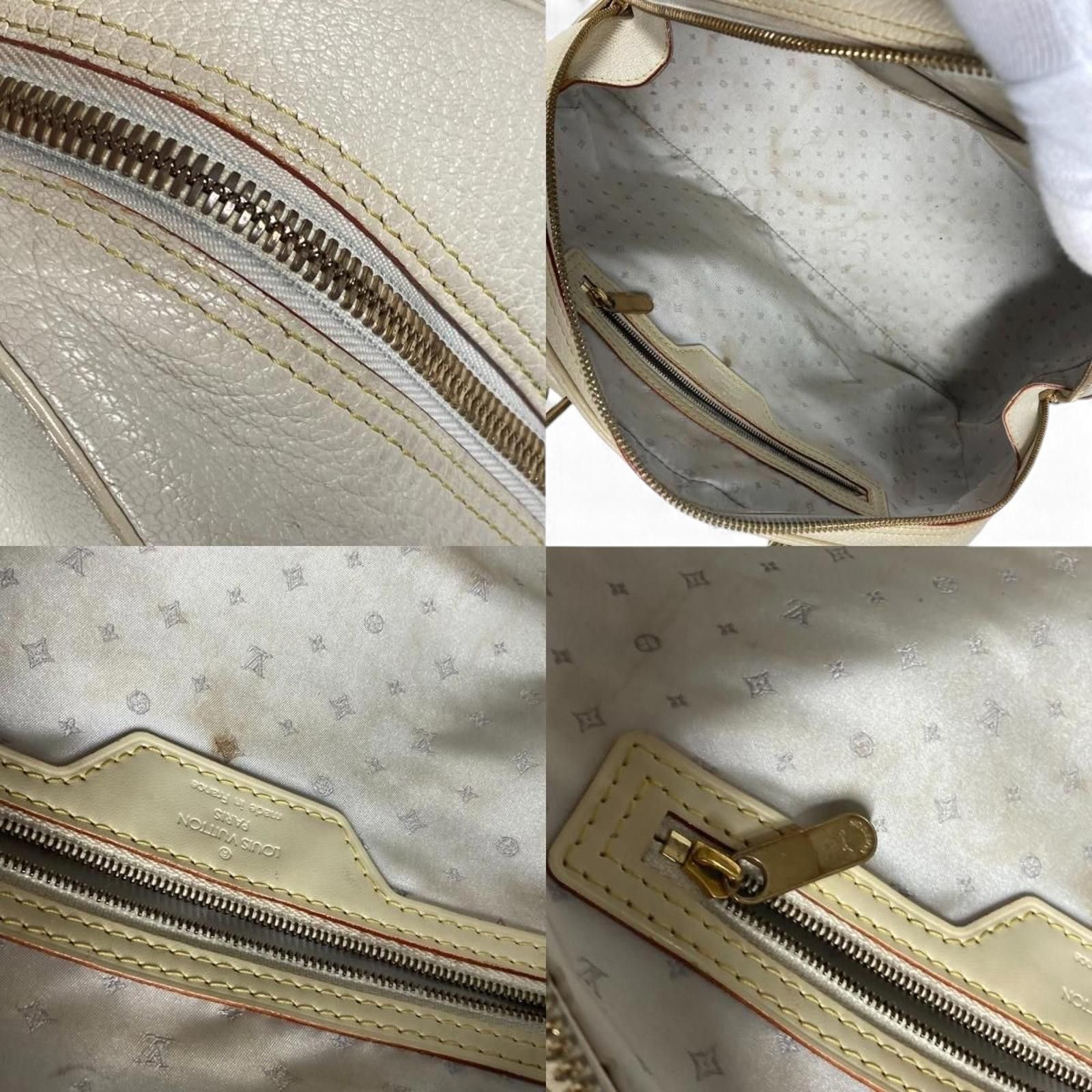Louis Vuitton Louis Vuitton - White Leather Handbag Gold Hardware Size ONE SIZE - 5 Thumbnail