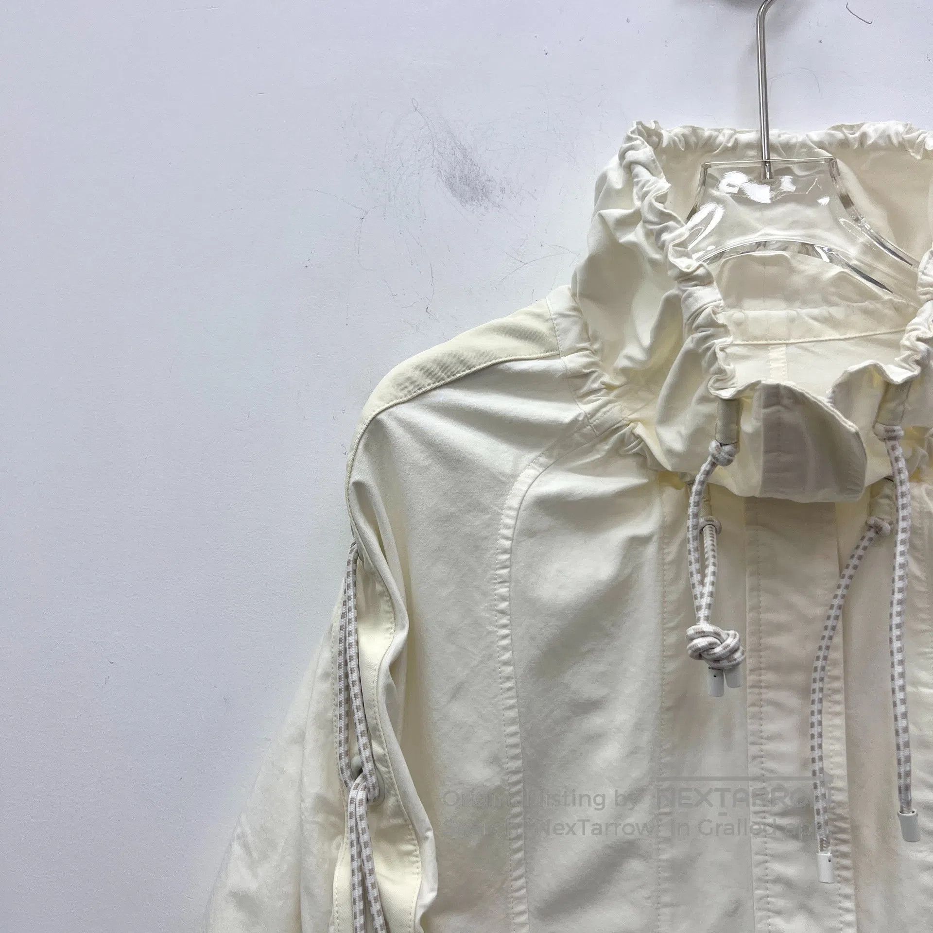 Hermes Hermes Beige drawstring design cotton long sleeve jacket| Size XS / US 0-2 / IT 36-38 - 3 Thumbnail
