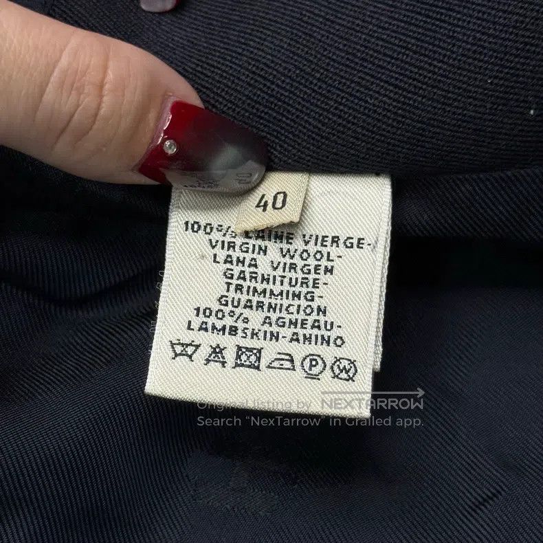 Hermes Hermes Blue-Black Wool Overcoat Size S / US 4 / IT 40 - 6 Thumbnail