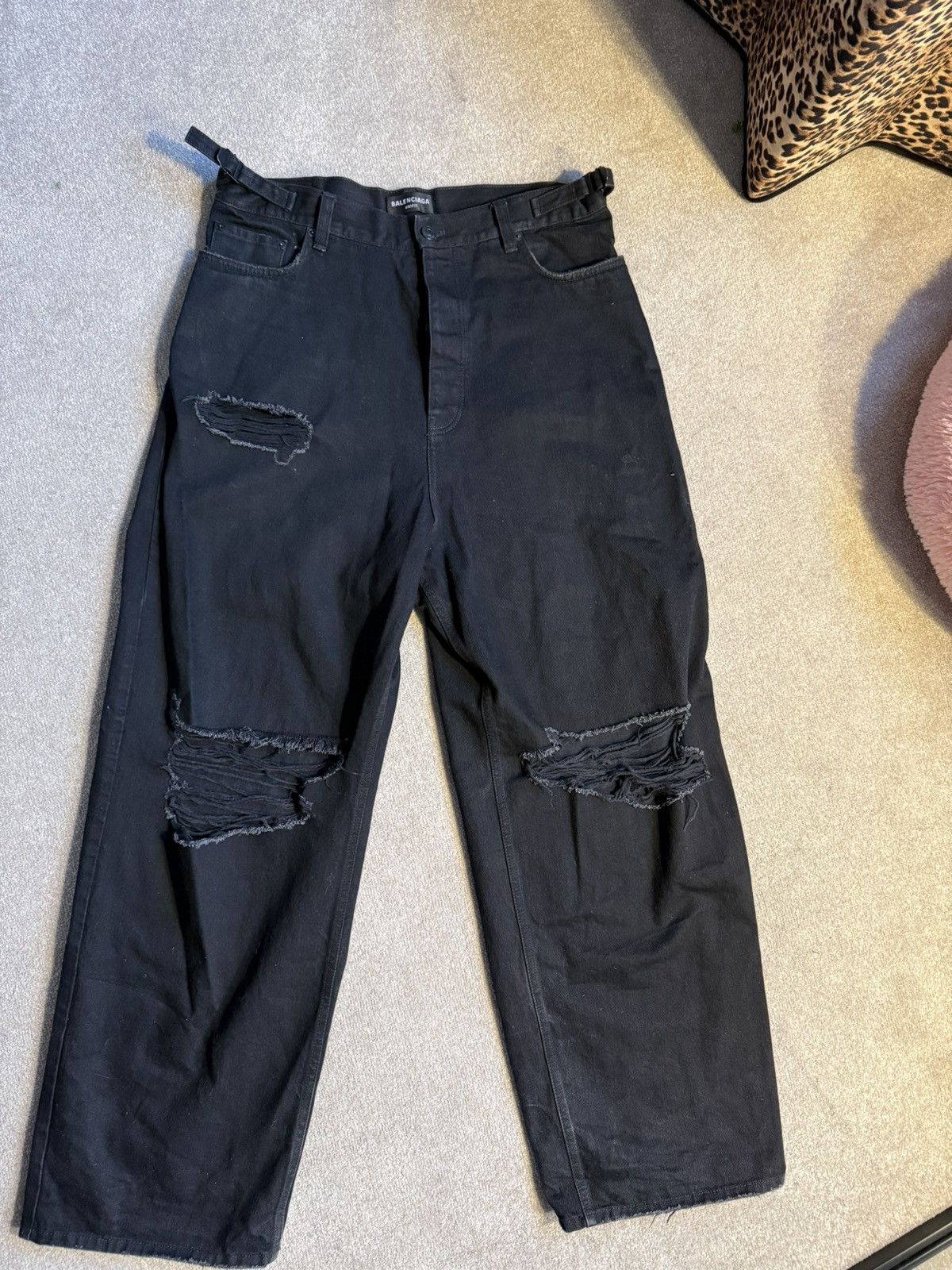 Balenciaga Destroyed Jeans | Grailed