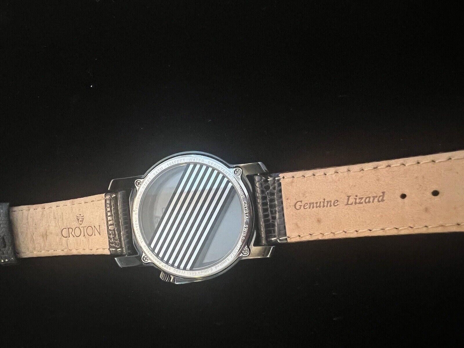 Designer Croton 129th Anniversary See-through leather Men's watch Size ONE SIZE - 3 Thumbnail