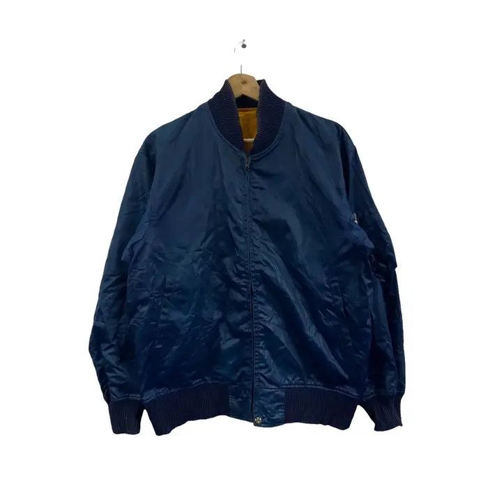 Vintage Vtg BOMBER MA-1 FLIGHT Army Military Reversible Jacket Size US XL / EU 56 / 4 - 1 Thumbnail