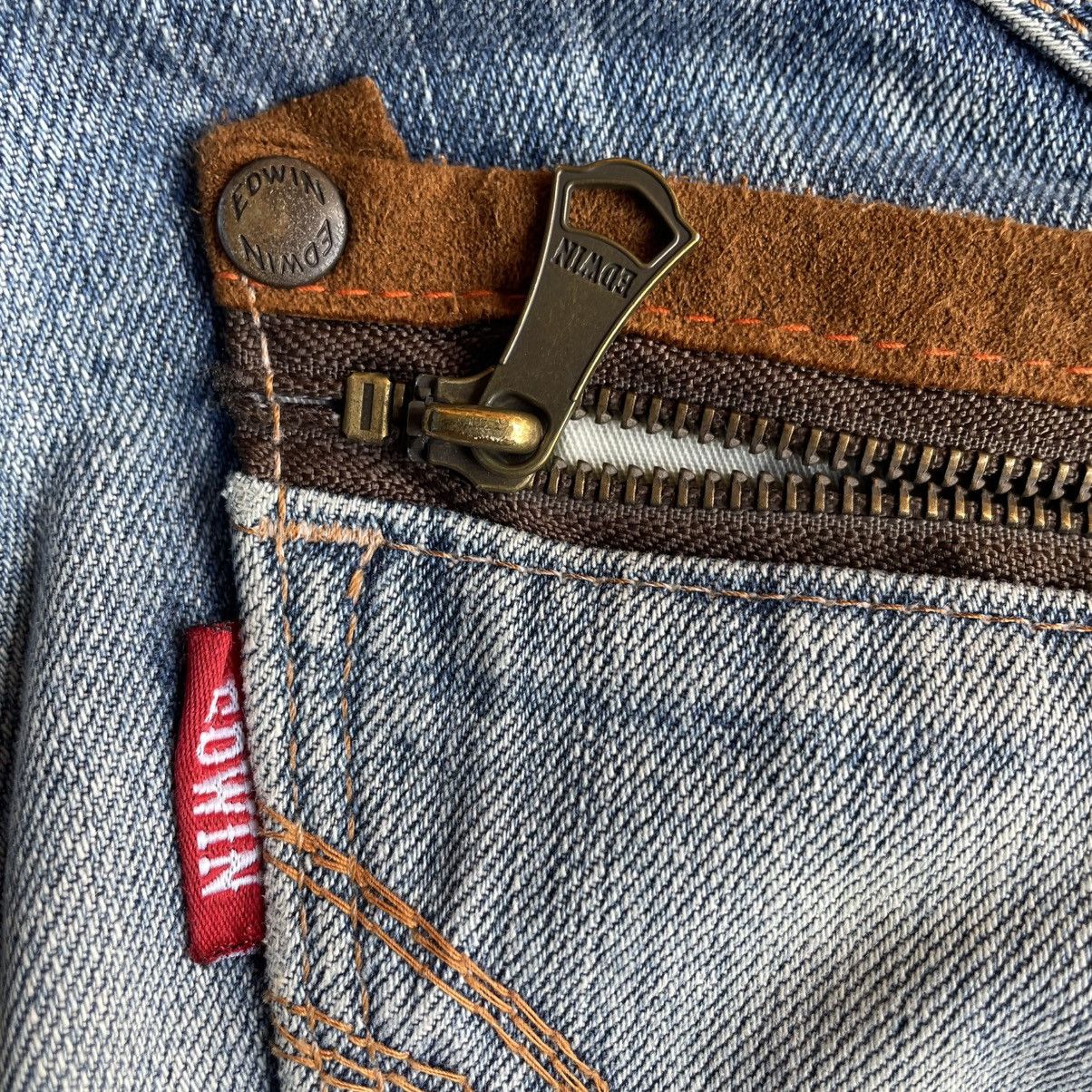 Edwin 🔥Vintage Edwin EXS413 Stoned Washed Ripped Distress Jeans Size US 34 / EU 50 - 11 Thumbnail