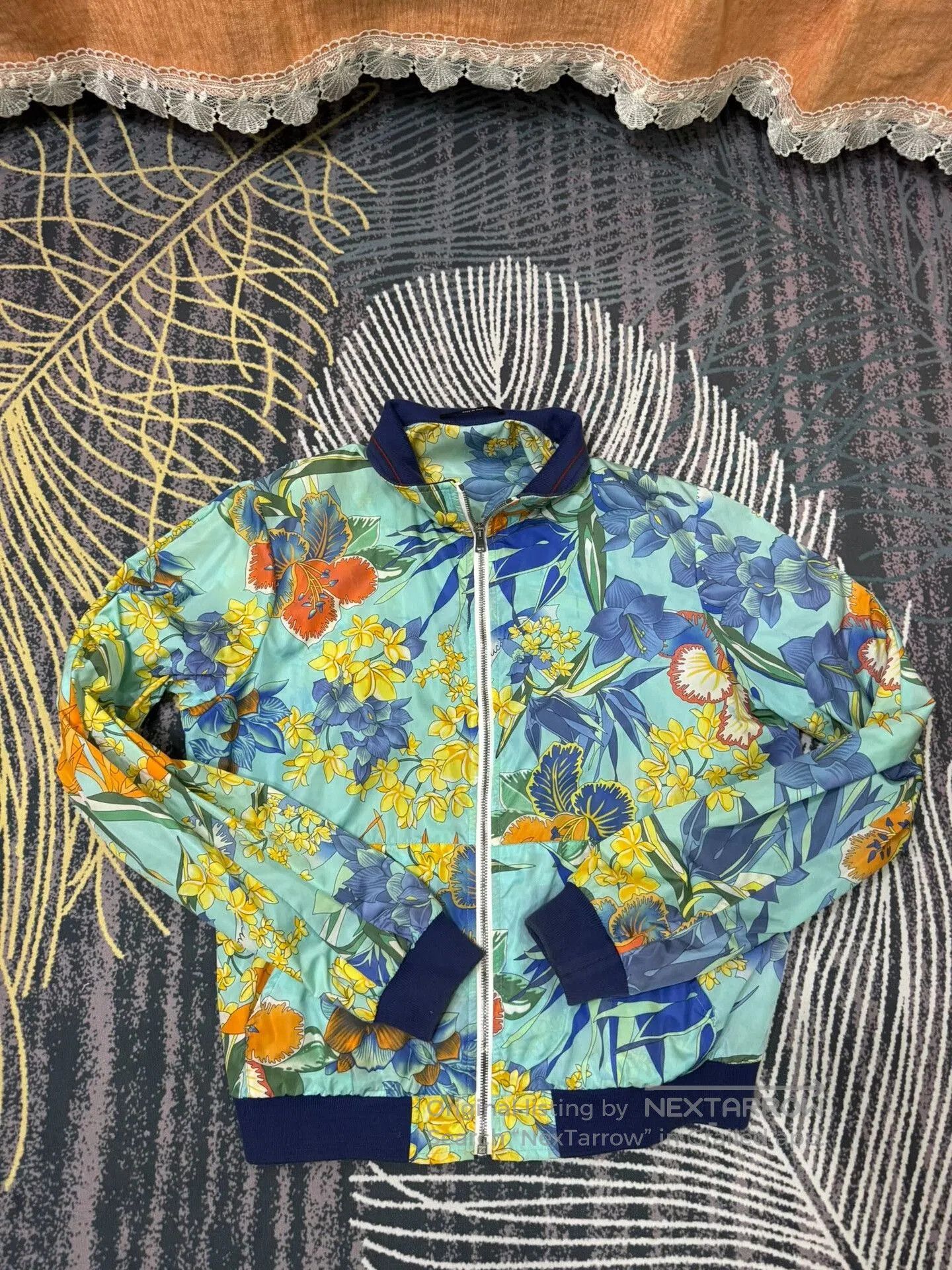 GUCCI動物柄ウインドブレーカー Gucci Rainbow Panther Face Nylon Jacket Men 36 Zip Up Hooded
