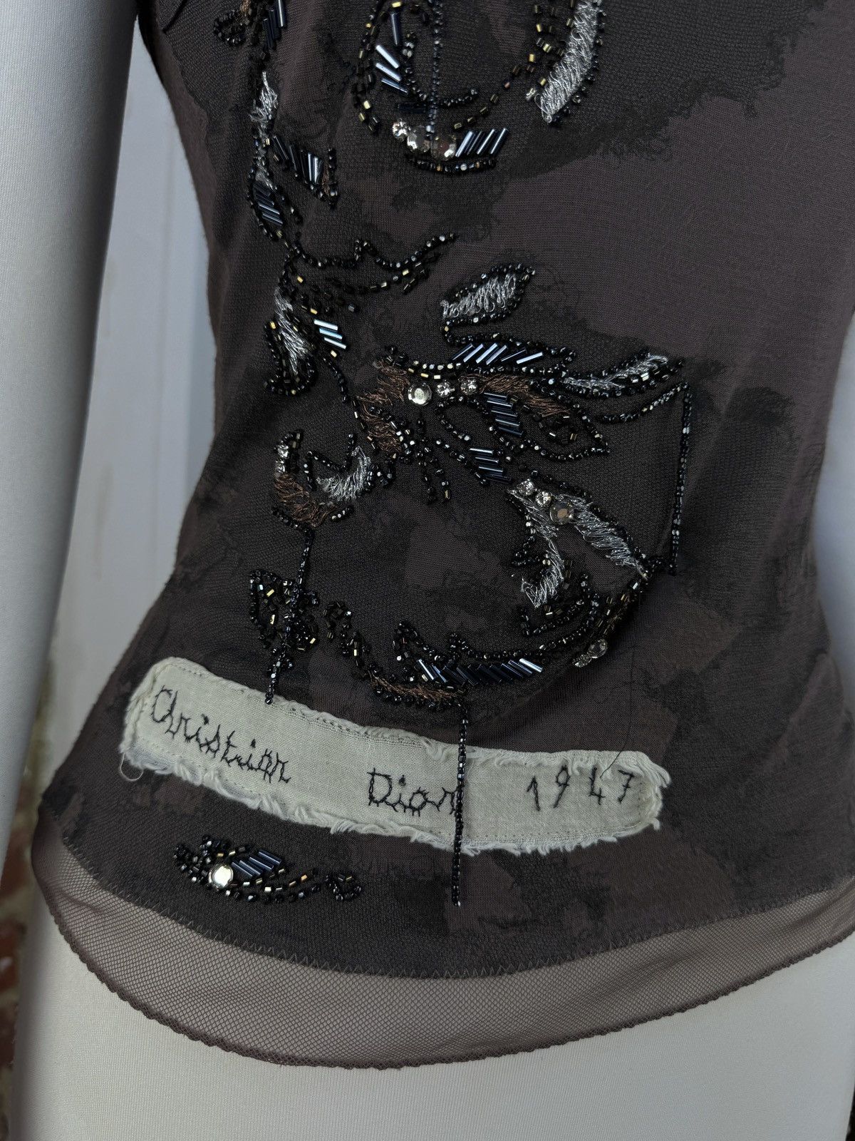 Designer × Dior × Vintage CHRISTIAN DIOR Boutique John Galliano Vintage Top T-Shirt Size M / US 6-8 / IT 42-44 - 2 Thumbnail
