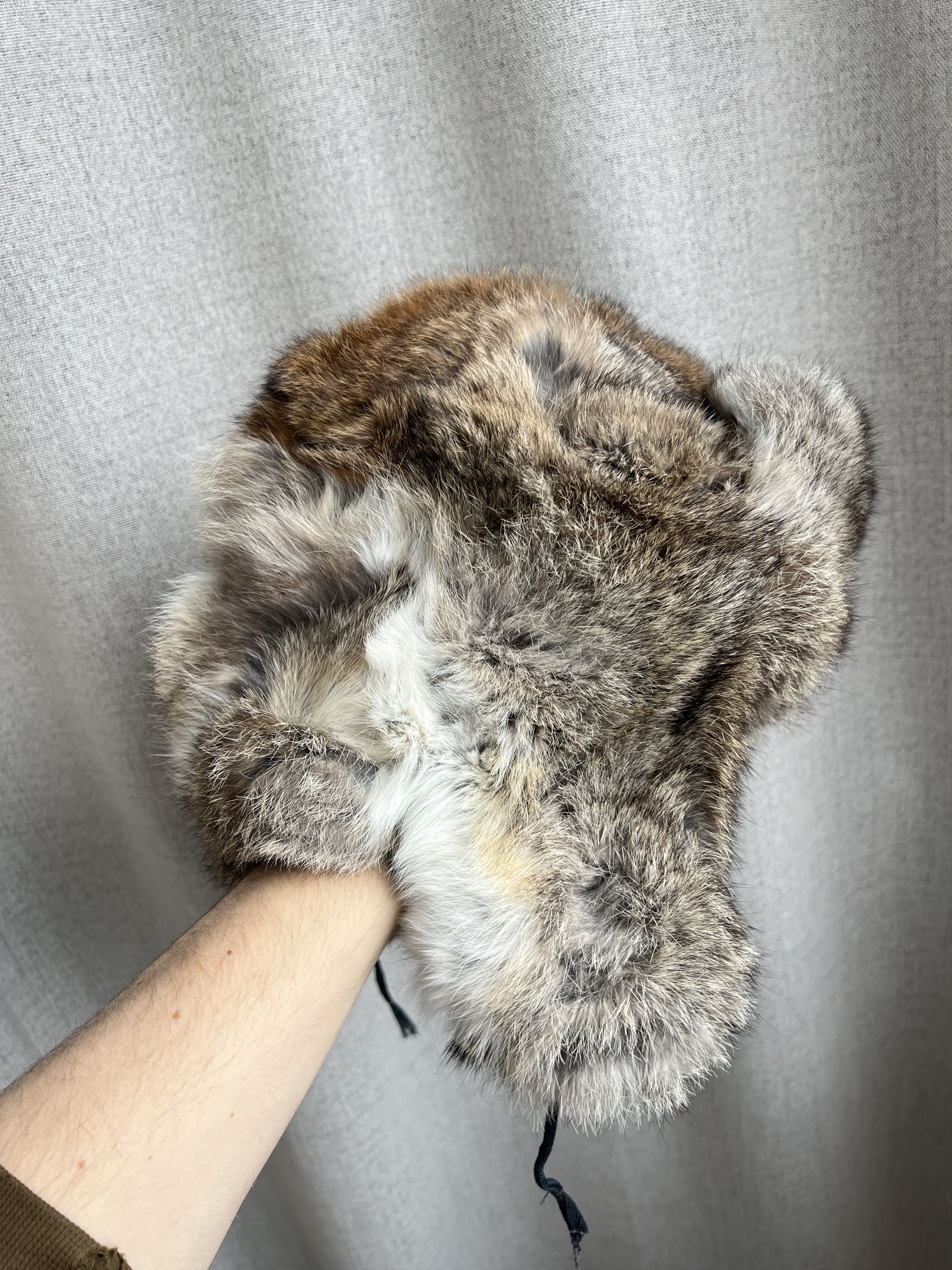 Vintage Vintage Ushanka Floppy Ears Real Rabbit Fur Hat Distressed Size ONE SIZE - 5 Thumbnail