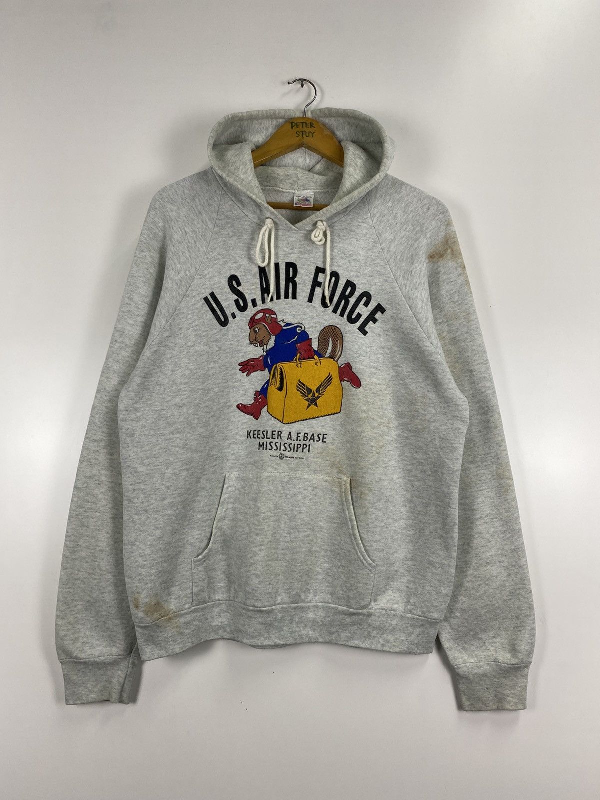 Vintage Vintage 80s US Air Force Hoodies Size US L / EU 52-54 / 3 - 2 Thumbnail