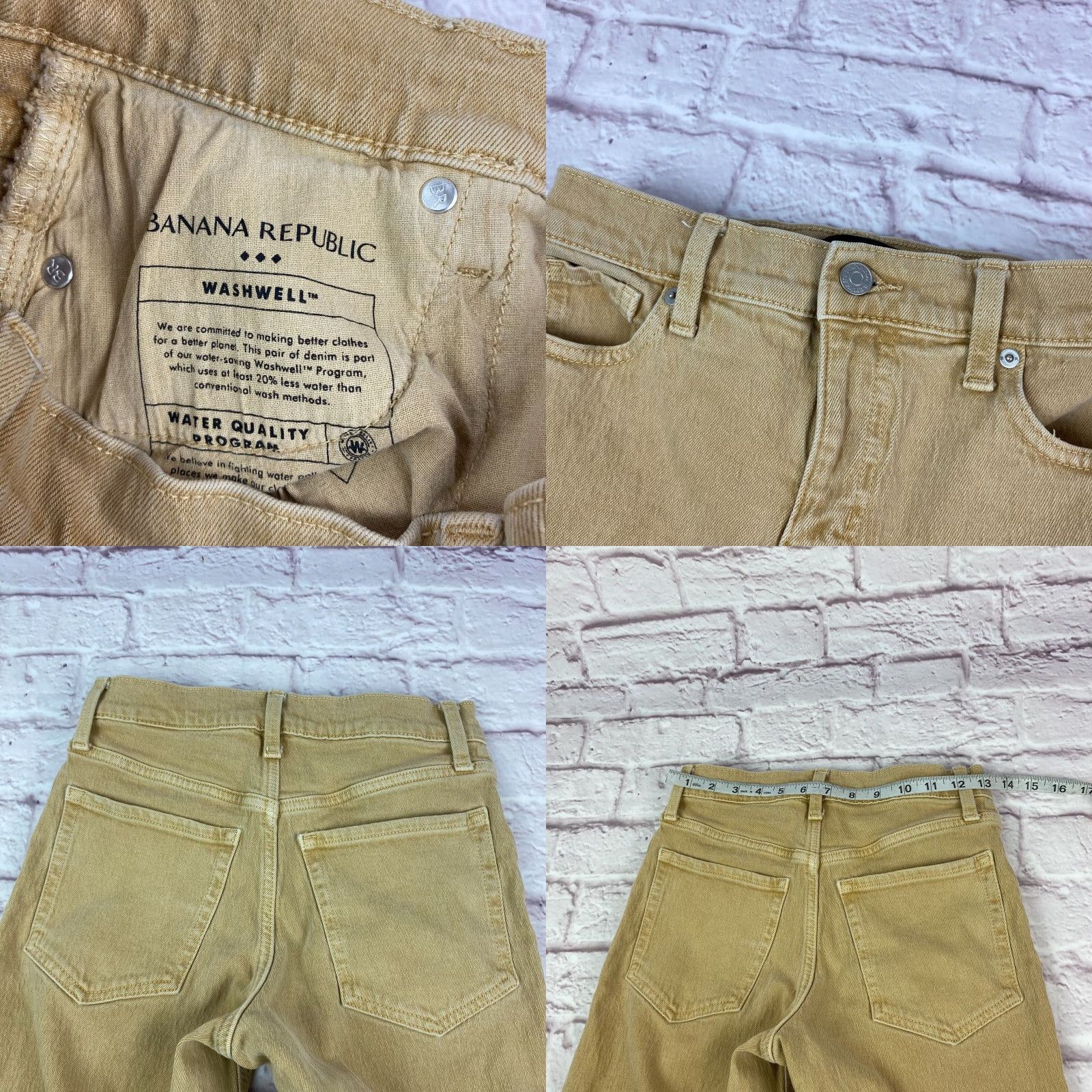 Banana Republic VINTAGE Banana Republic Teens High Rise Straight Fit Jeans 24 Tan Petite Junior XS? Size 42" / US 20 - 8 Thumbnail