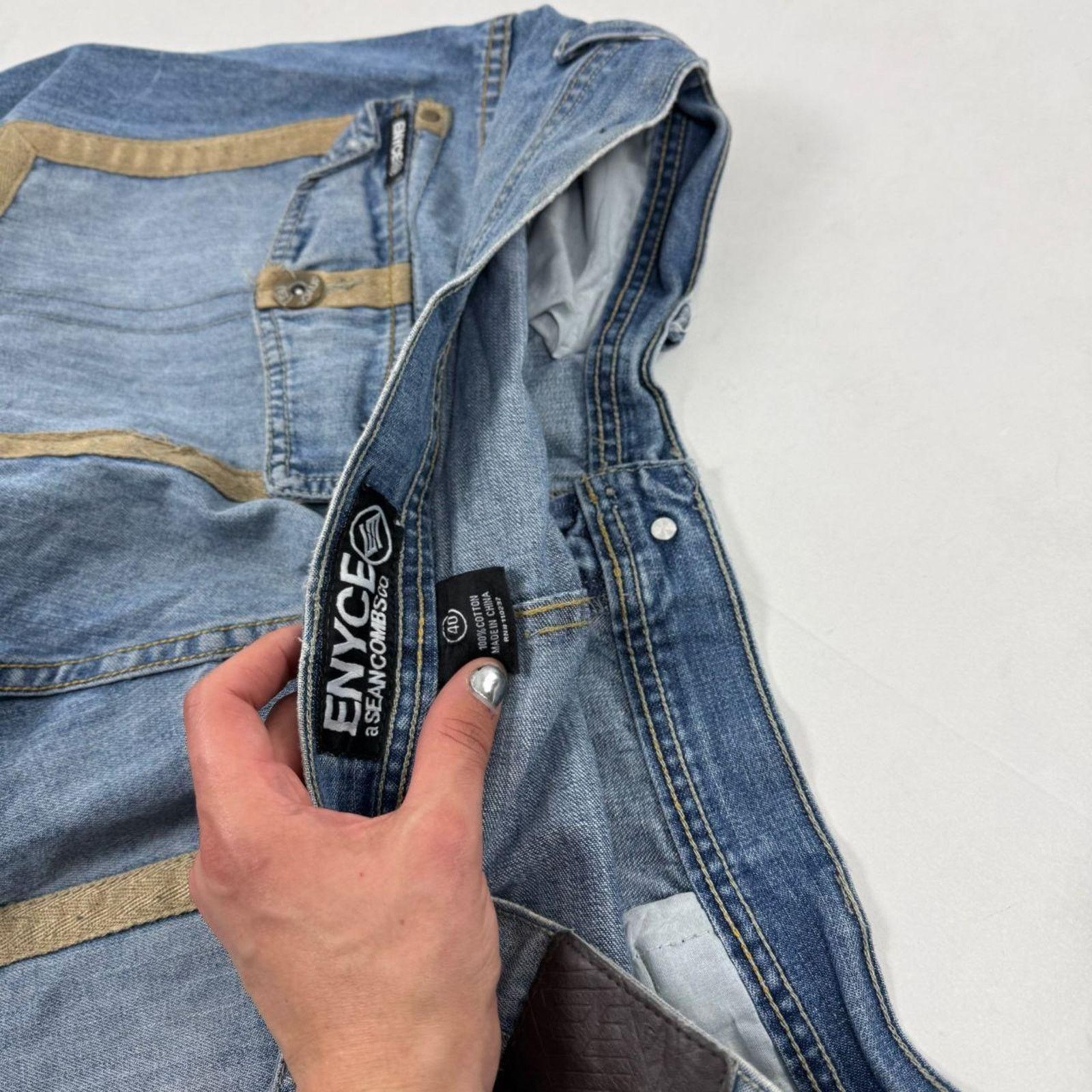 Enyce × Japanese Brand × Vintage Vintage y2k distressed enyce archive embroidered baggy jeans Size US 40 / EU 56 - 6 Thumbnail