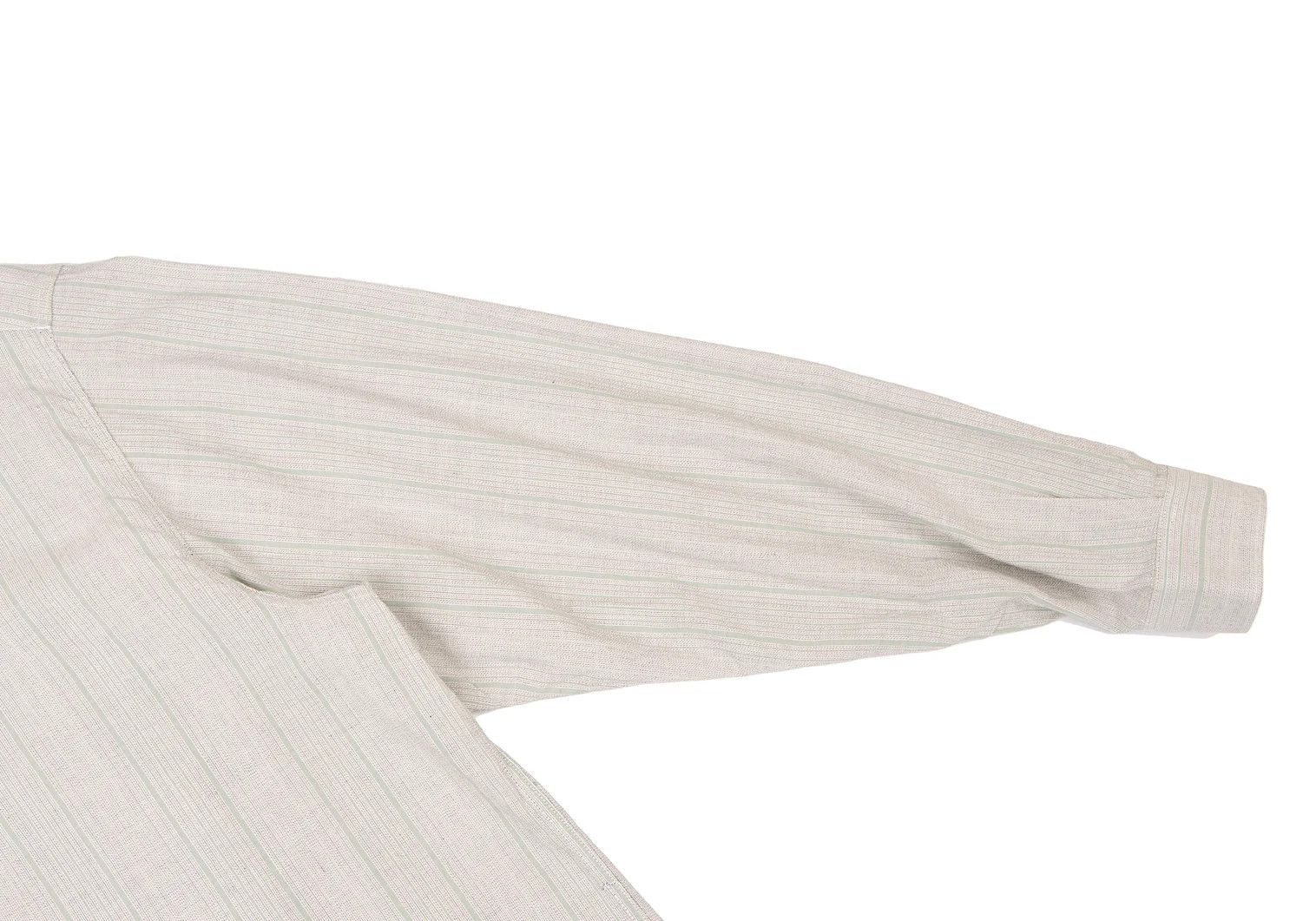 Emporio Armani Cotton Rayone Striped Shirt in Beige, Size L Size US L / EU 52-54 / 3 - 5 Thumbnail