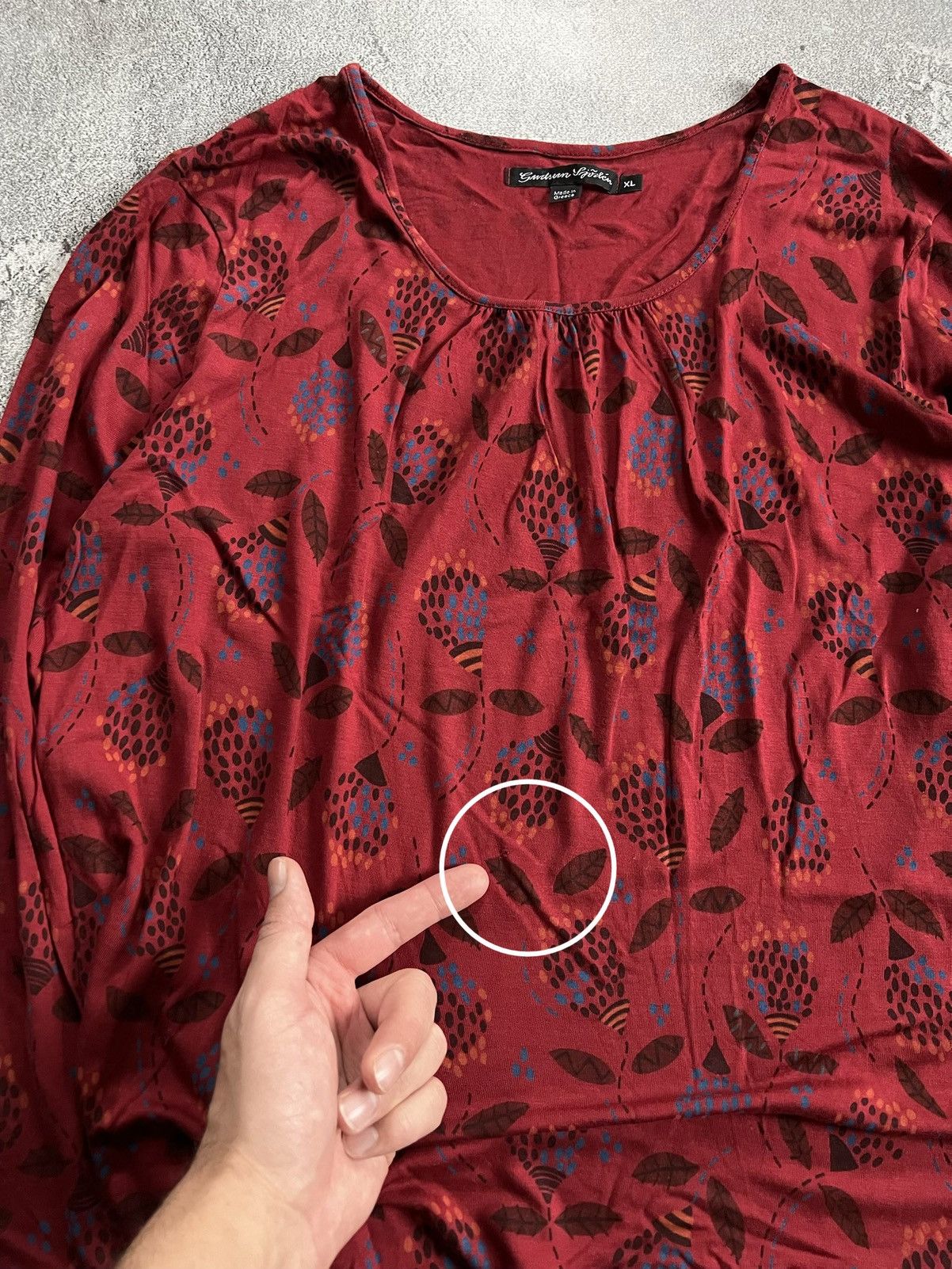 Gudrun Sjoden Gudrun Sjoden Print Blouse Long Sleeve Shirt Top XL Sjöden Size XL / US 12-14 / IT 48-50 - 4 Thumbnail
