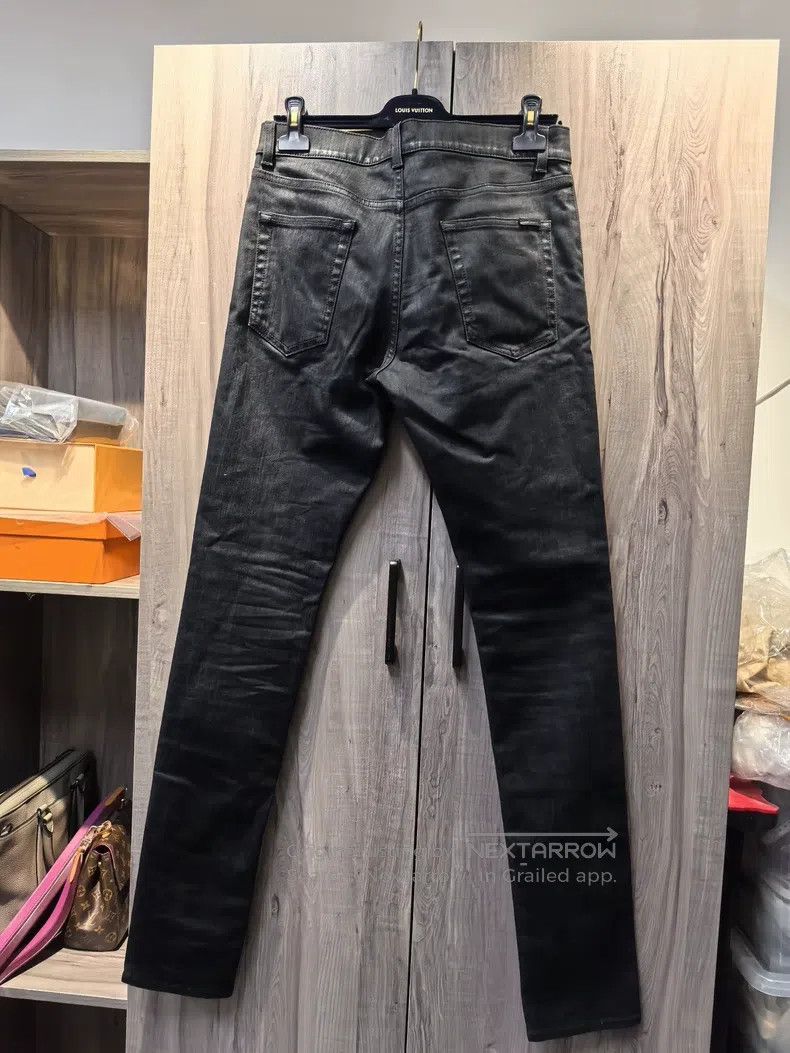 Saint Laurent Paris Saint Laurent Paris Men's knee patch leather zipper denim Size US 29 - 2 Thumbnail