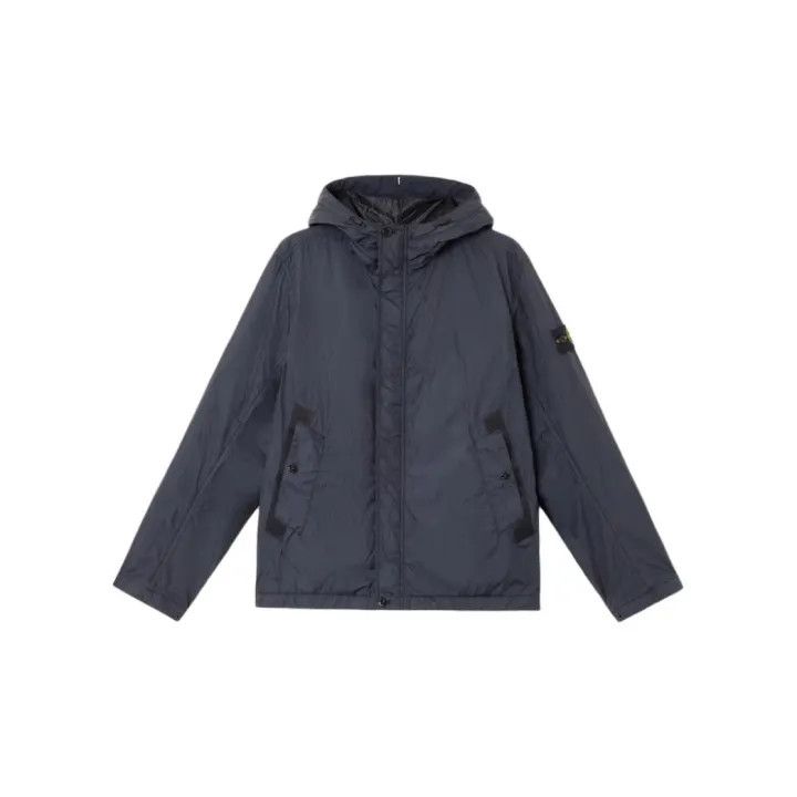 Stone Island Stone Island Navy Hooded Jacket for Men Size US S / EU 44-46 / 1 - 1 Thumbnail