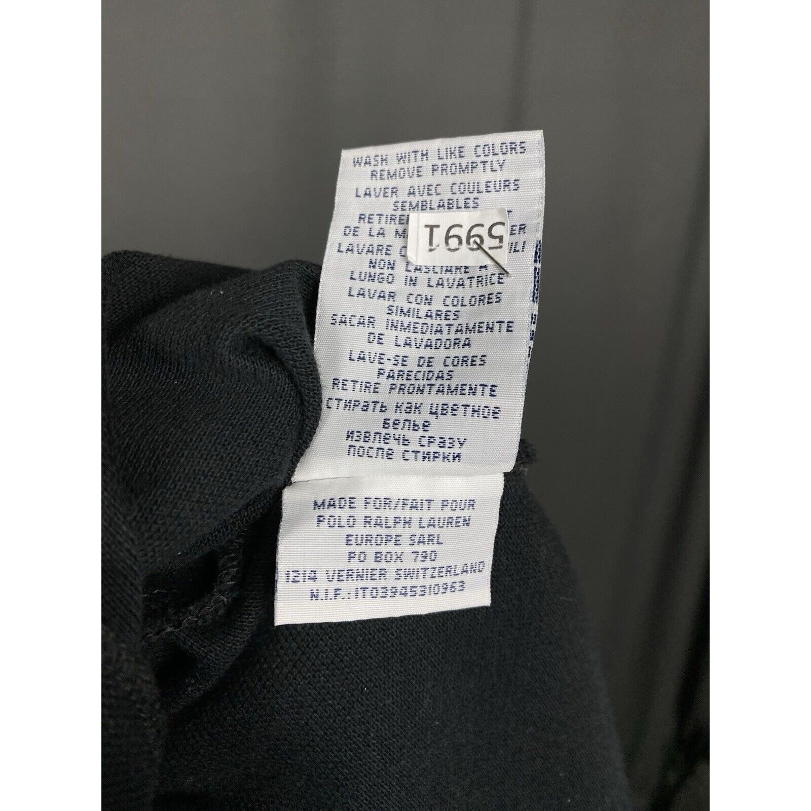 Polo Ralph Lauren Polo Ralph Lauren Big Logo Men's Black Polo T-Shirt Size L Size US L / EU 52-54 / 3 - 8 Thumbnail
