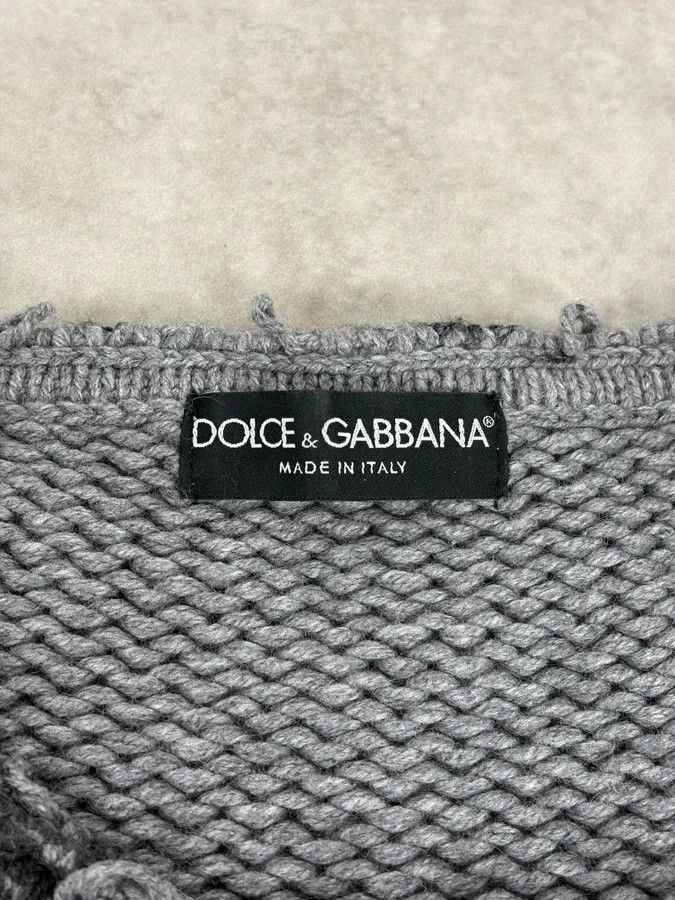 Dolce & Gabbana 2010s Dolce & Gabbana Floral Grey Wool Sweater Size US M / EU 48-50 / 2 - 9 Thumbnail