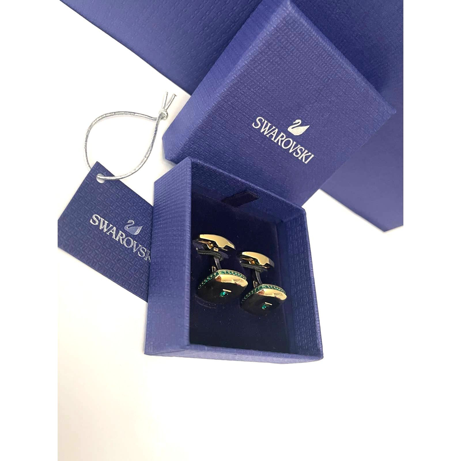 Swarovski Swarovski Theo cufflinks Earth element, Green, new Size ONE SIZE - 6 Thumbnail