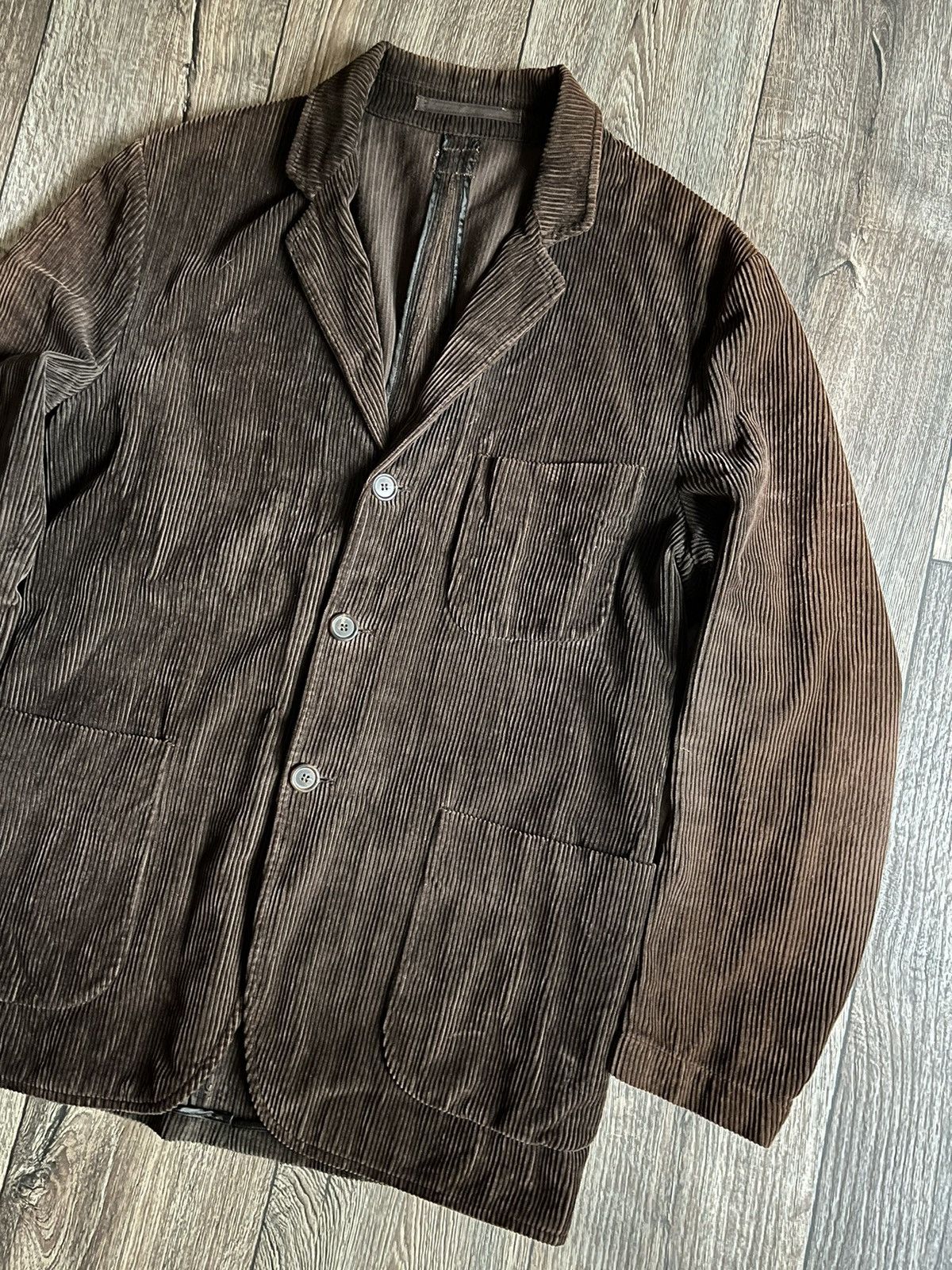 C.P. Company × Massimo Osti Vintage 00s C.P. Company 3 Buttons Velvet Italian Blazer Size 52R - 2 Thumbnail