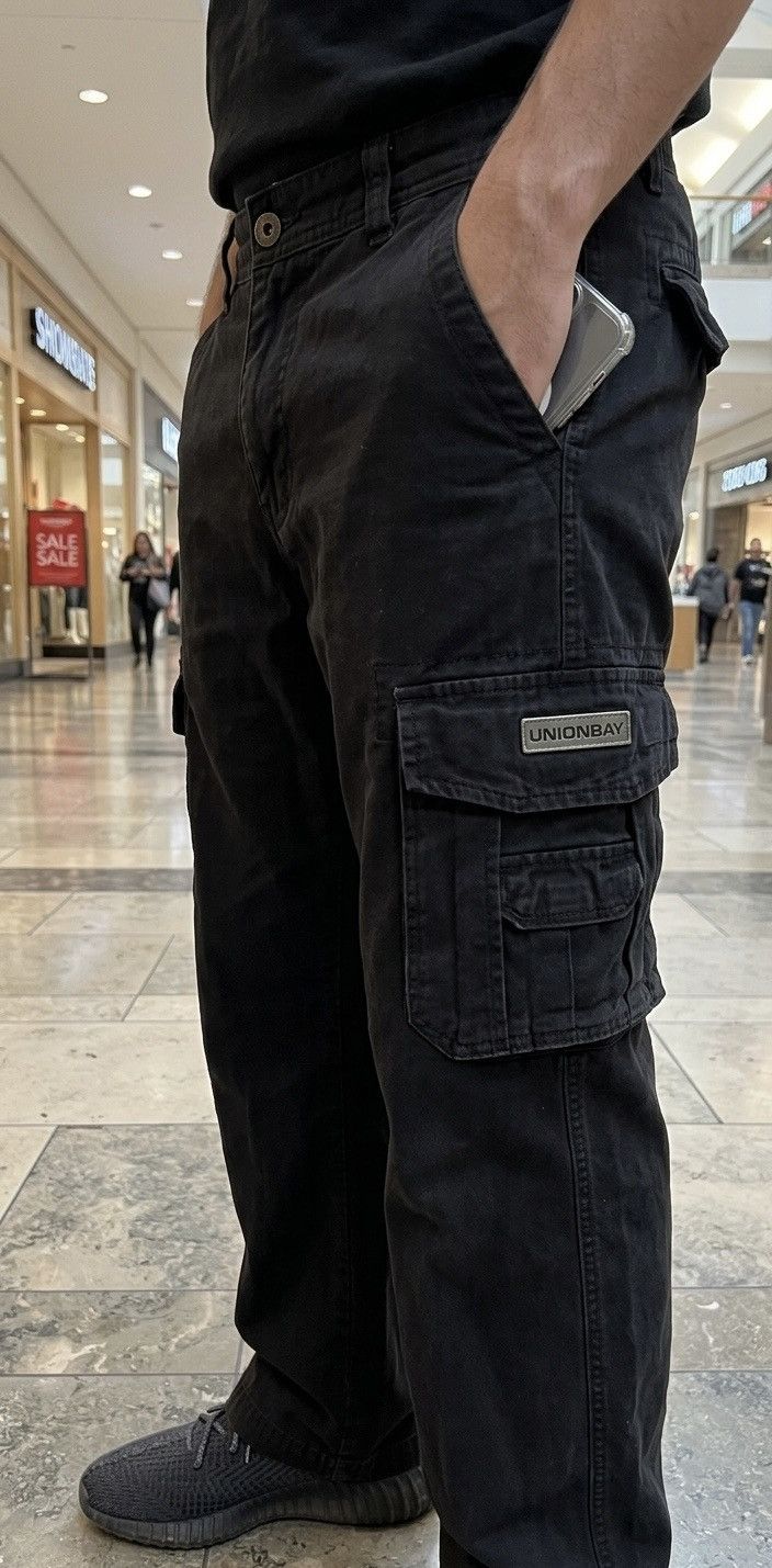 UNIONBAY Men’s Vintage Black Unionbay Cargo Pants Size 34 x 34 Size US 34 / EU 50 - 1 Thumbnail
