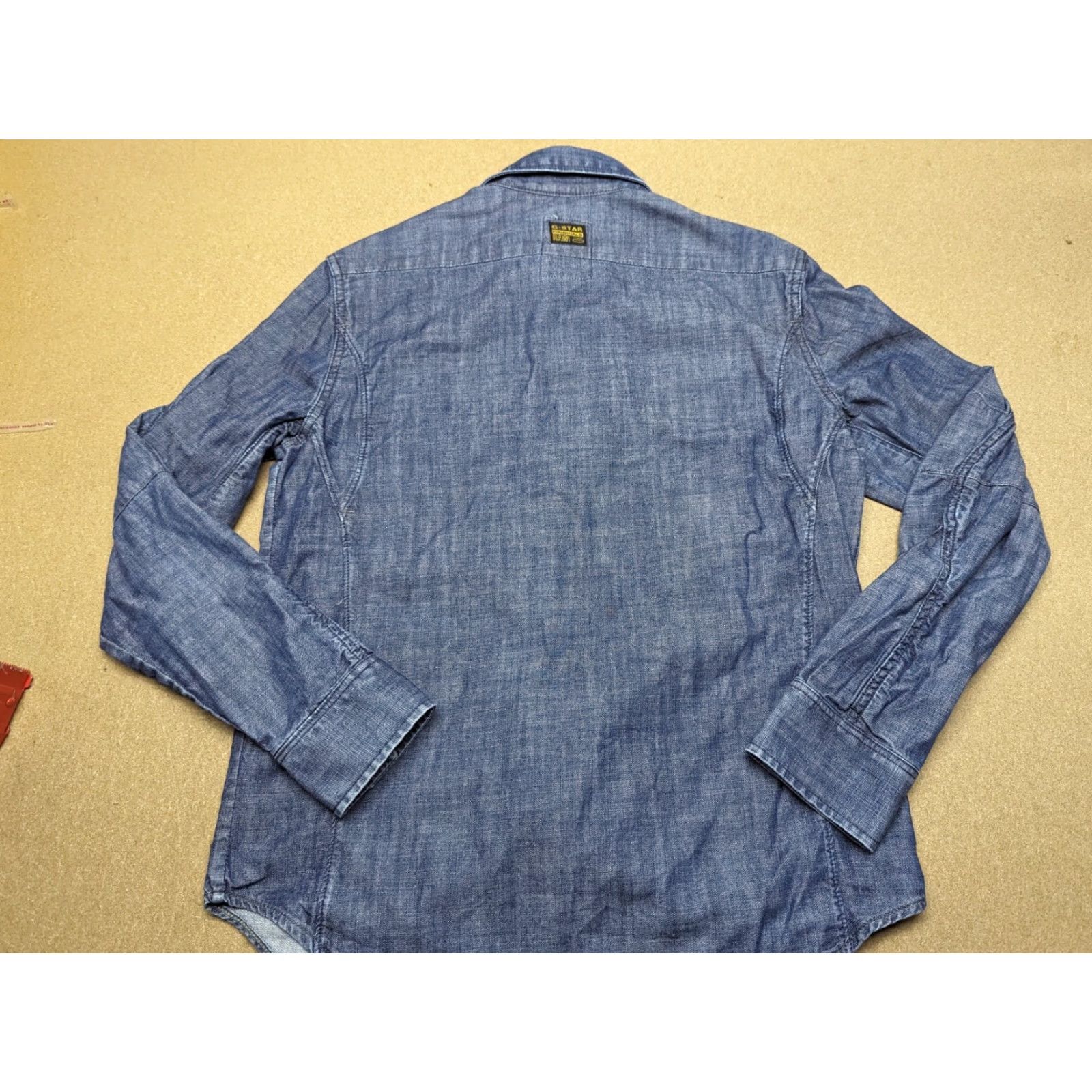 G-Star G-Star Button-Up Denim Shirt M Blue Mens Regular Vintage? No, keep: G-Star Button-Up Blue Shirt M Mens Denim Dark Wash Cedar Border Shirt Jacket? Size US M / EU 48-50 / 2 - 2 Thumbnail