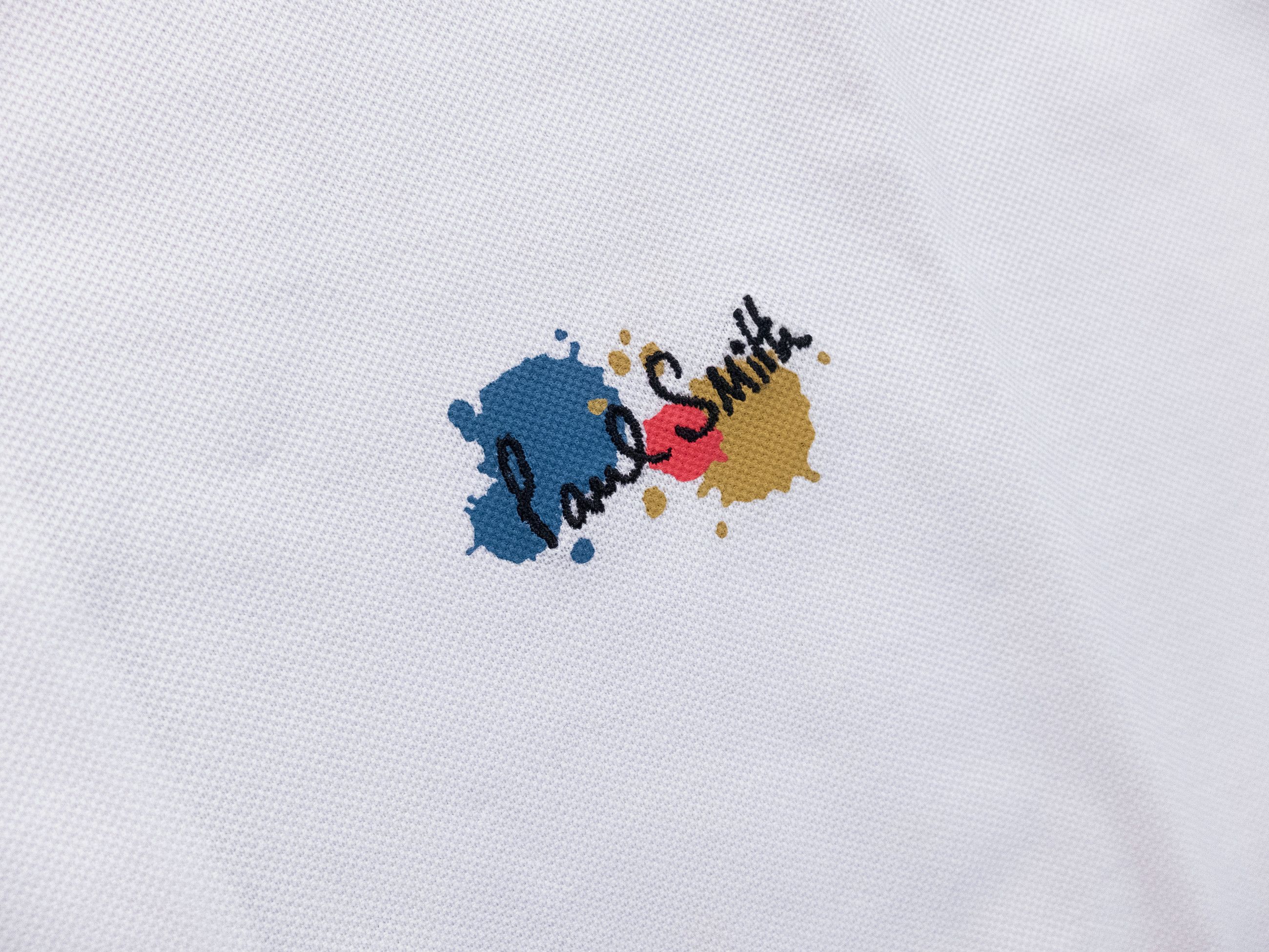 Paul Smith PAUL SMITH mainline white Paint splatter polo shirt Large Size US L / EU 52-54 / 3 - 6 Thumbnail