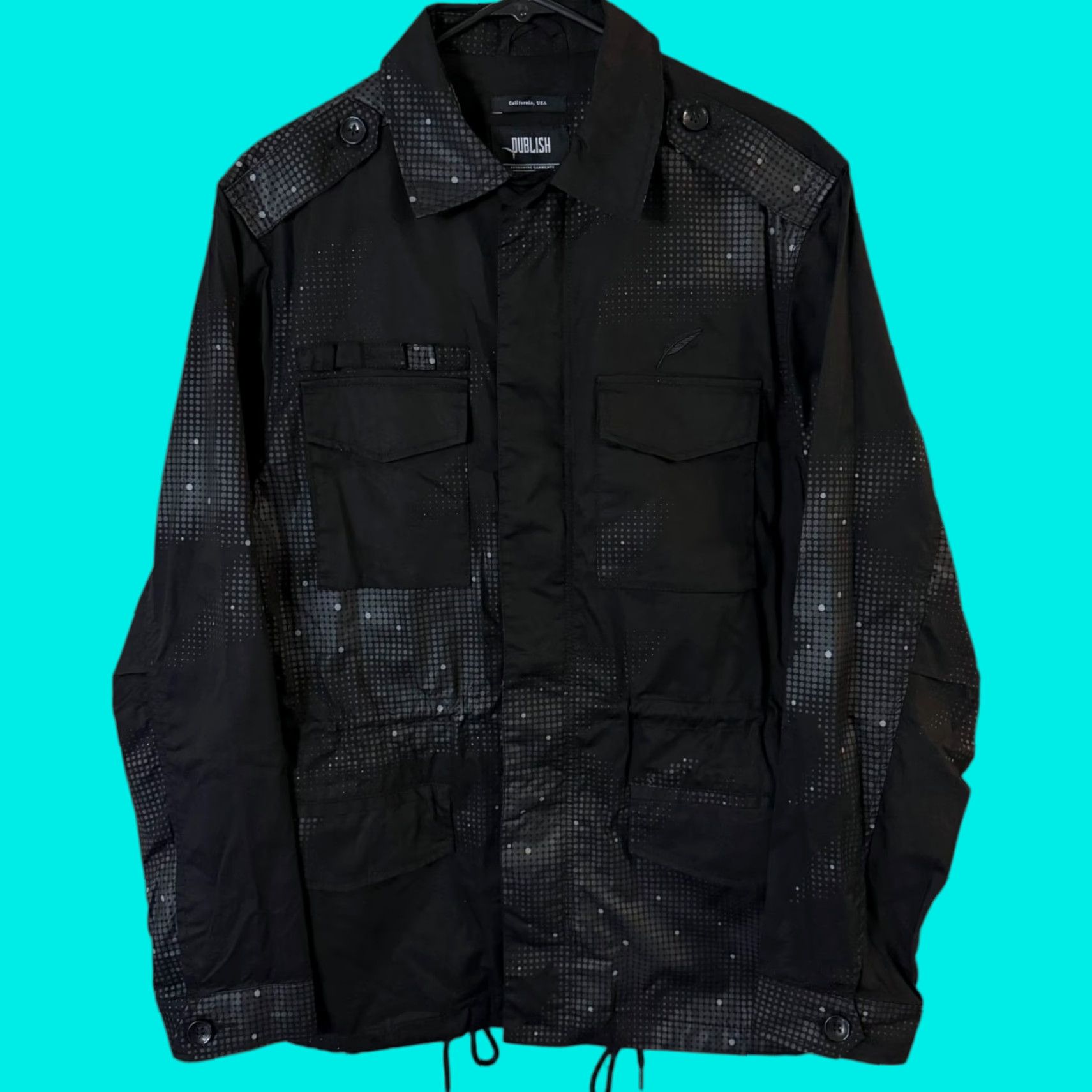J Brand Publish Brand M65 Military Cargo Field Jacket Black Men's Size Large 100% Cotton Size US L / EU 52-54 / 3 - 1 Thumbnail