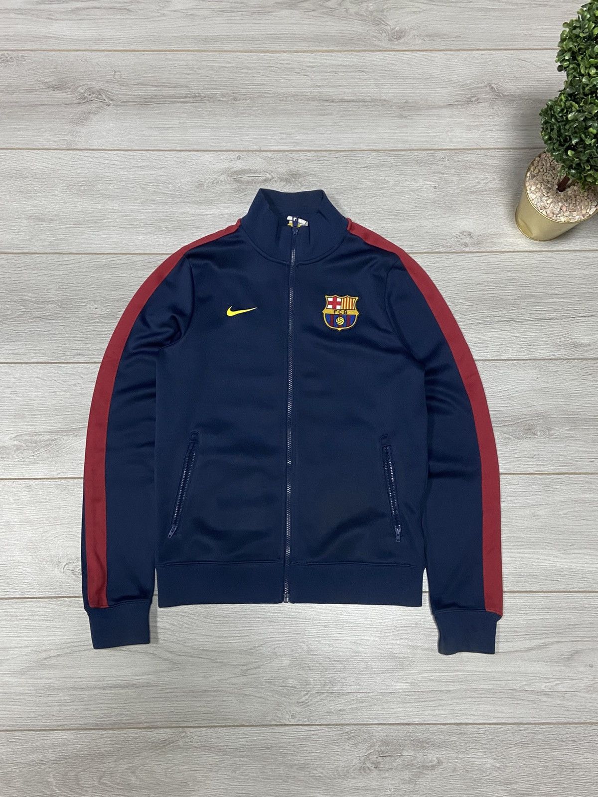 Nike Nike zip Barcelona velour zip track jacket Size US S / EU 44-46 / 1 - 1 Thumbnail