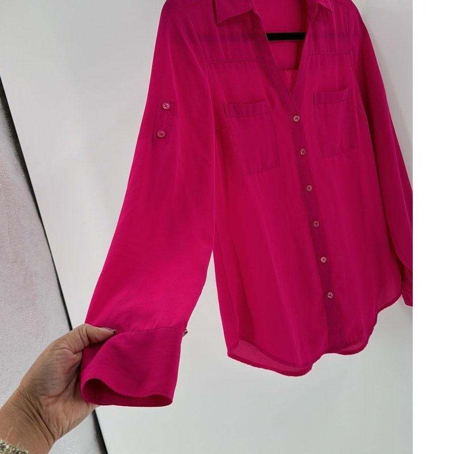 Express Express The Portofino Shirt office roll sleeve versatile XS Size XS / US 0-2 / IT 36-38 - 6 Thumbnail