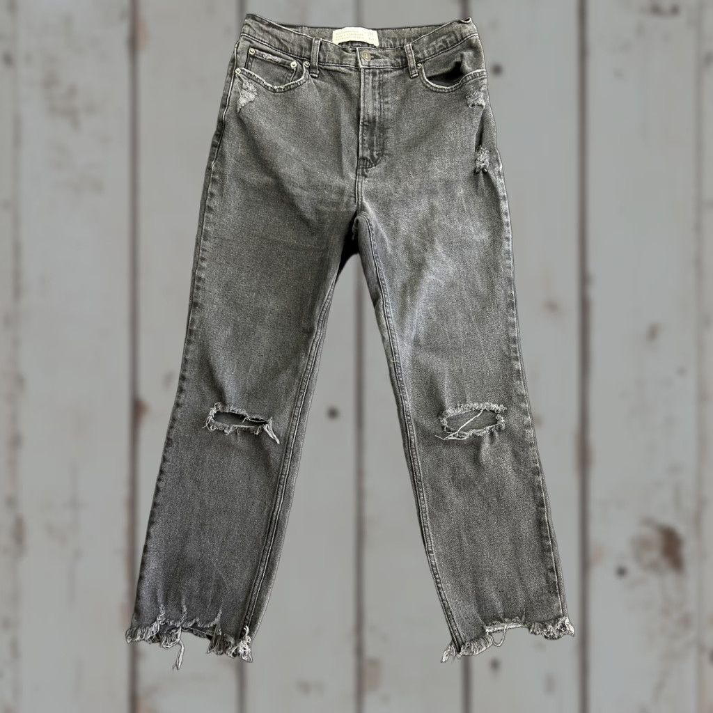 Abercrombie & Fitch Abercrombie & Fitch Jeans The Ankle Straight 28 6 R Ultra High Rise Black Women's Regular Size 28 Denim Distressed Pockets 5-Pocket Design Vintage No Size 28" / US 6 / IT 42 - 1 Thumbnail