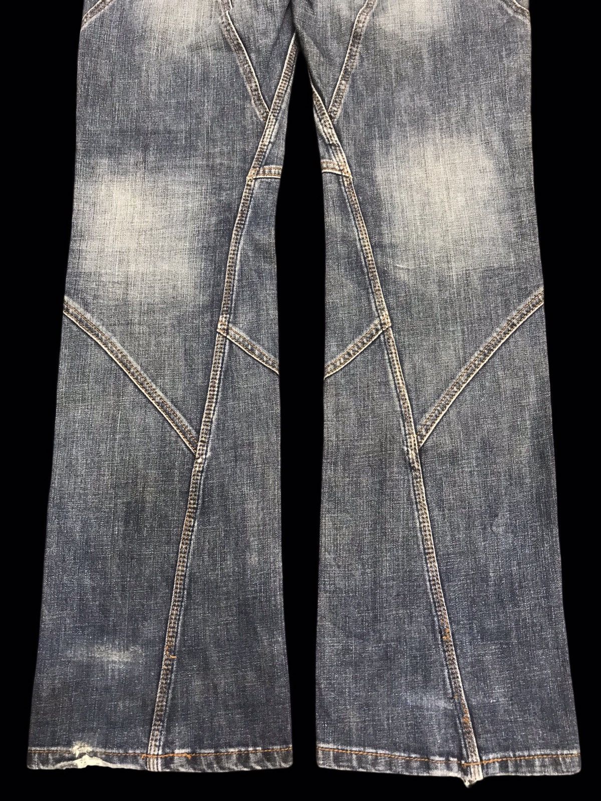 Designer × Japanese Brand 💥FLARE💥NICOLE Flare Assymetrical Seam Denim F73 Size US 31 - 4 Thumbnail