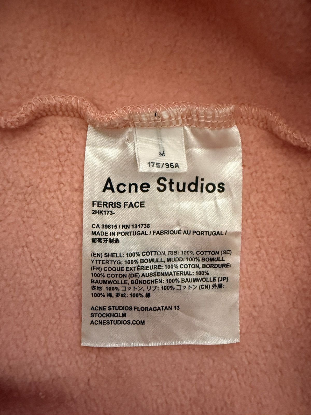 Acne Studios Acne Studios M hoodie - Ferris Face - Authentic, coral color Size US M / EU 48-50 / 2 - 4 Thumbnail