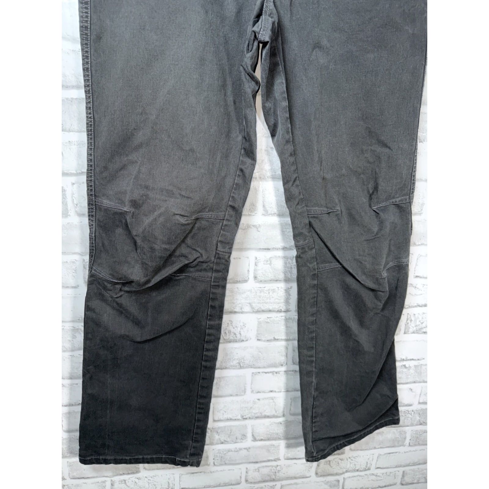 Vintage KUHL Pants Women 10 R Gray Canvas Cotton Blend Hiking Outdoor Straight 32” Inseam Womens Tall Regular Size 32" / US 10 / IT 46 - 4 Thumbnail
