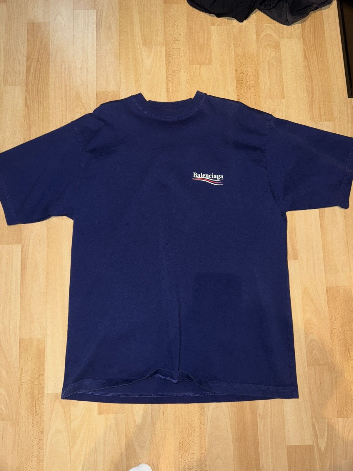 Balenciaga Balenciaga political campaign Tshirt pacitic blue M Size US M / EU 48-50 / 2 - 1 Thumbnail