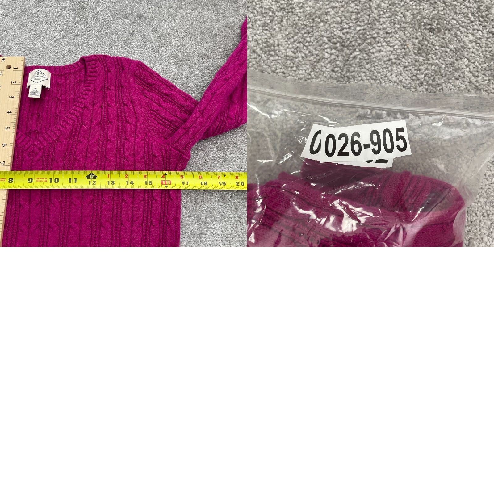 Vintage St John's Bay Pullover Sweater Womens Medium Pink Cable Knit V-Neck Cotton Nylon Long Sleeve Solid Designer Regular Size M / US 6-8 / IT 42-44 - 8 Thumbnail