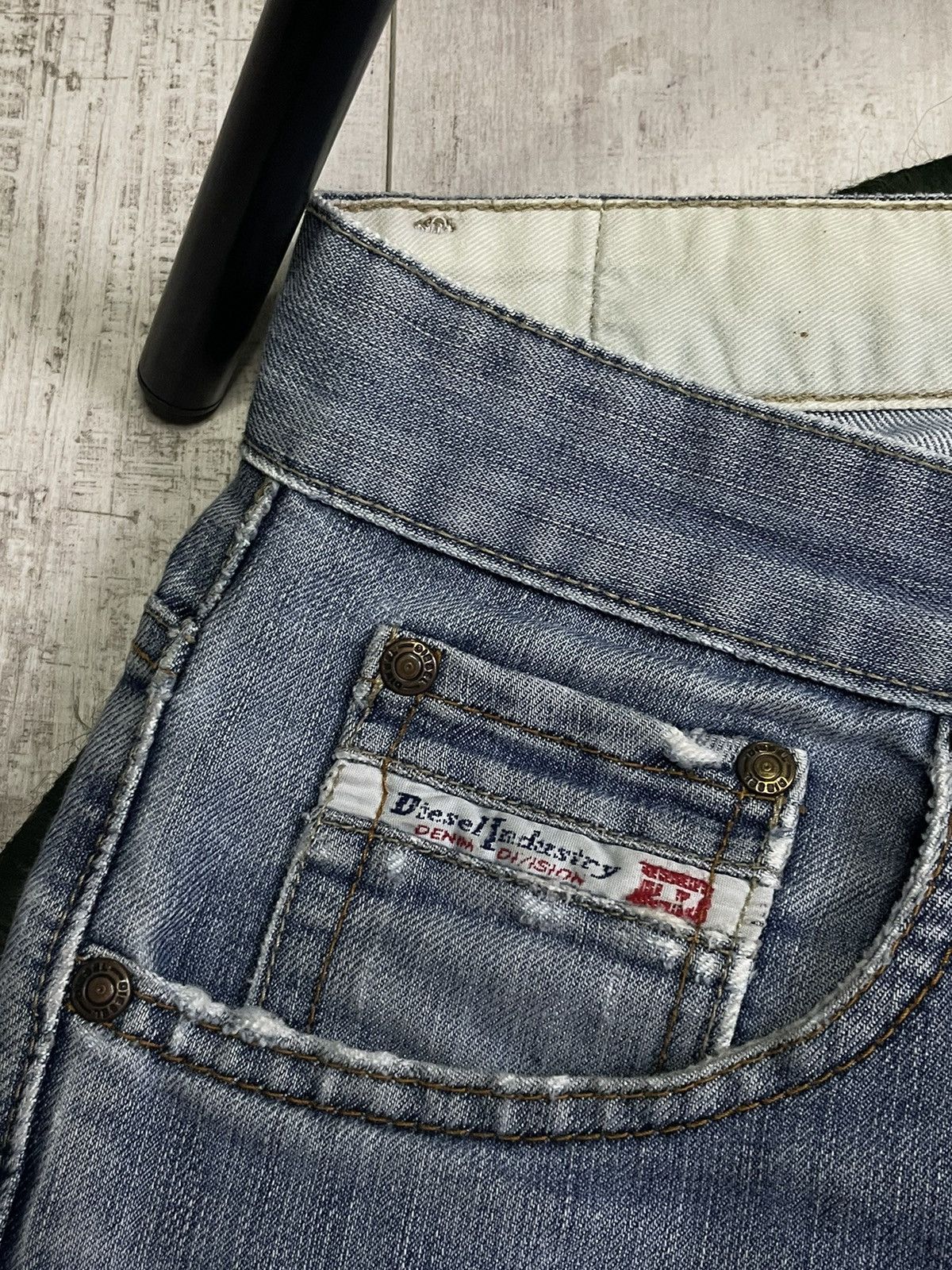 Diesel Vintage Diesel Y2K Denim Jeans 00’s Distressed RARE Size US 33 - 6 Thumbnail