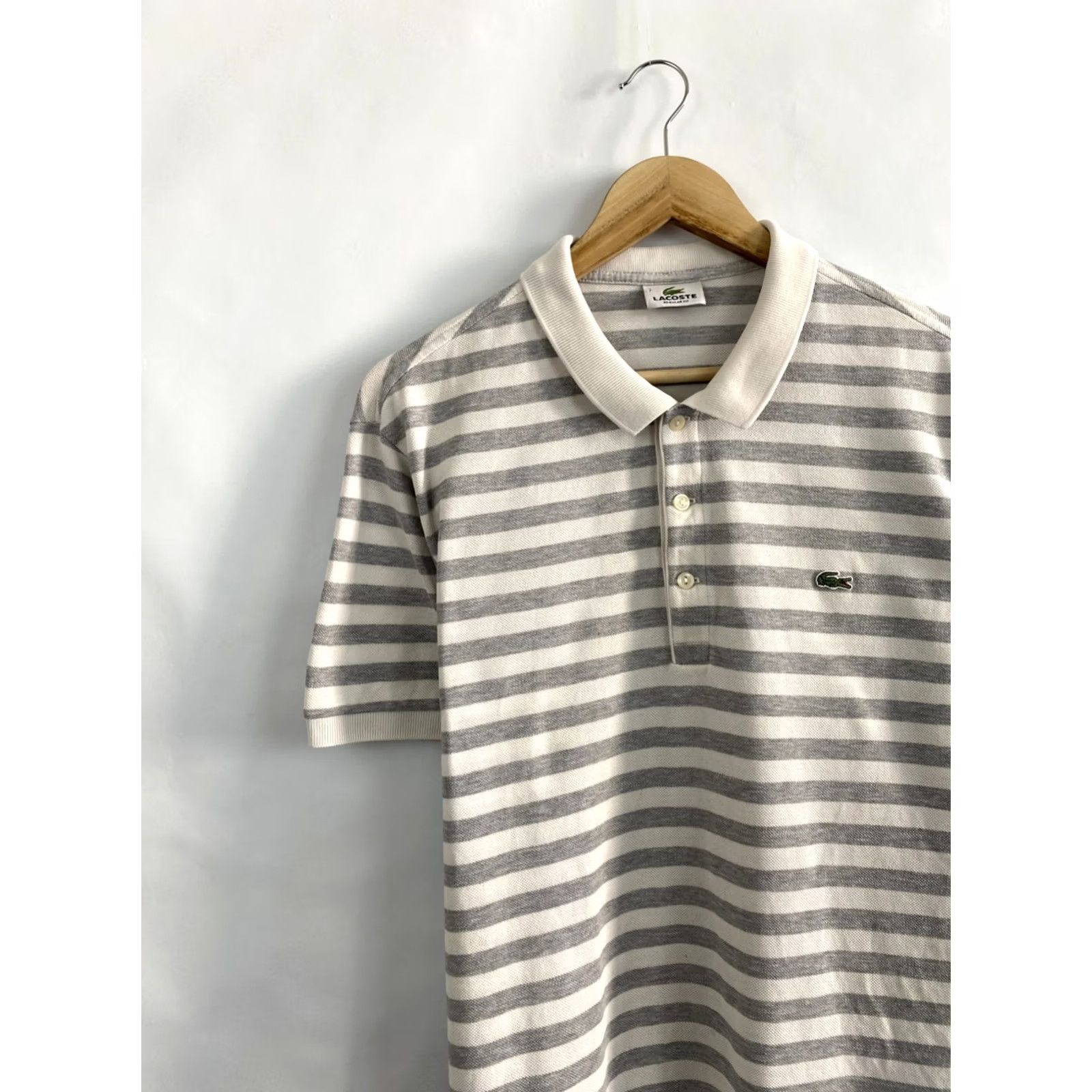 Lacoste VINTAGE Lacoste Polo Shirt Mens L Gray Made in France retro rare Y2K Size US L / EU 52-54 / 3 - 3 Thumbnail
