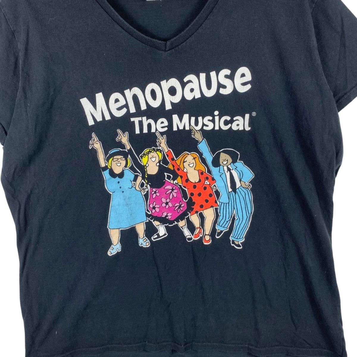 Vintage Vintage MENOPAUSE THE MUSICAL Jeanie Linders Tee Shirt Top Size L / US 10 / IT 46 - 3 Thumbnail