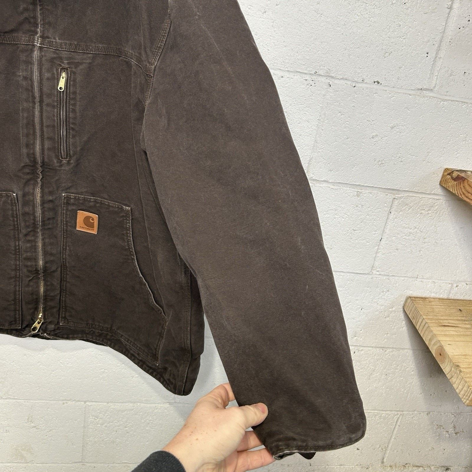 Carhartt Vintage Carhartt Sherpa-Lined Ridge Jacket “Dark Brown” C61 Size US XL / EU 56 / 4 - 8 Thumbnail