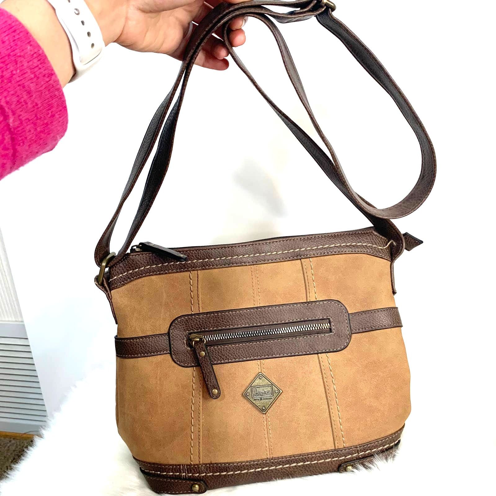 Other Brown Faux Leather Crossbody Purse Size ONE SIZE - 1 Thumbnail