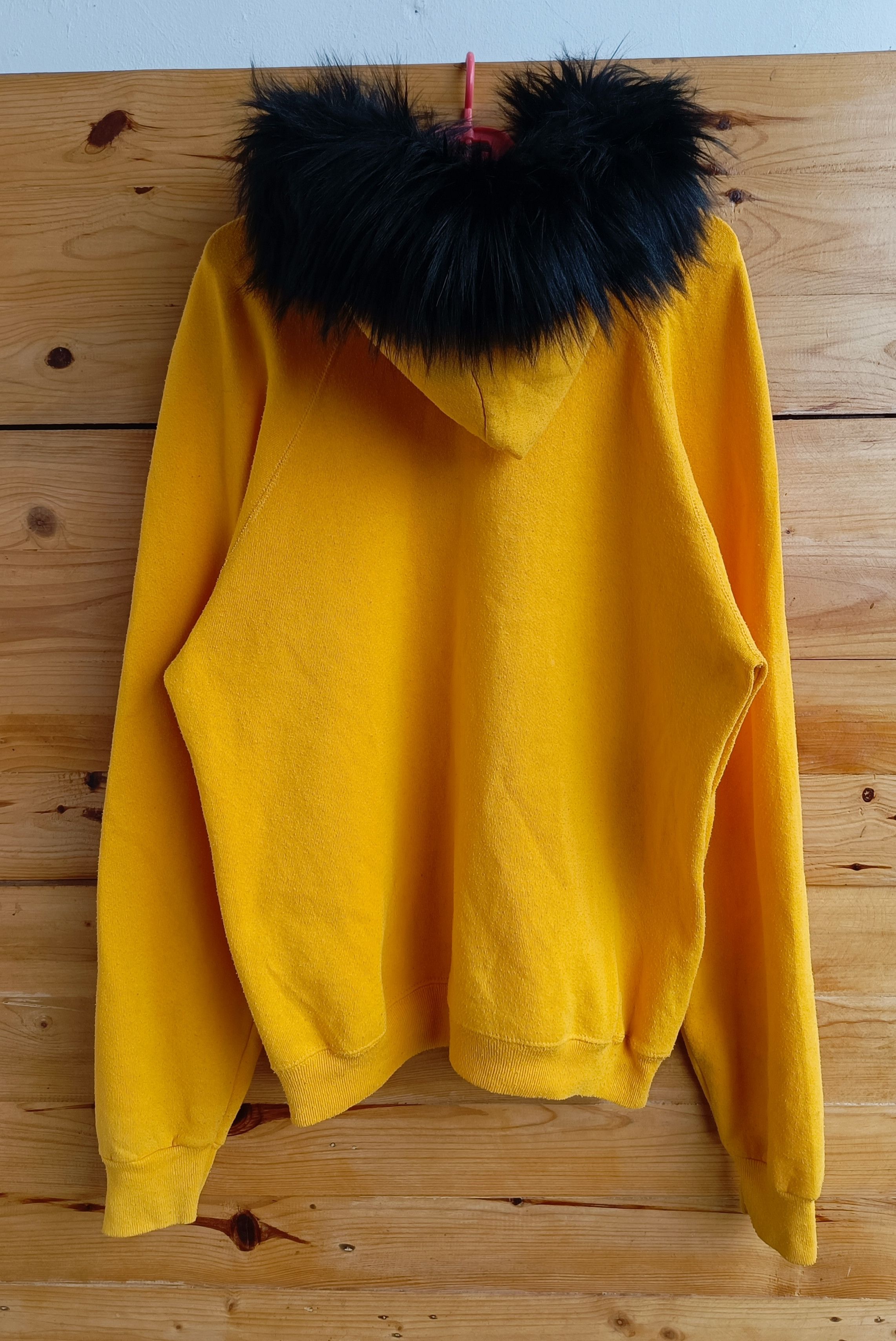 Vintage 90's Lee 50:50 Yellow Fur Hoodie Size US L / EU 52-54 / 3 - 2 Thumbnail