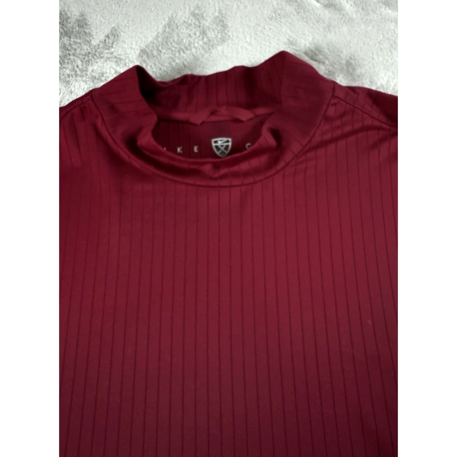 Nike Nike Golf Shirt Red XXL Long Sleeve Athletic Dri-FIT Mock Neck Mens Size US XXL / EU 58 / 5 - 3 Thumbnail