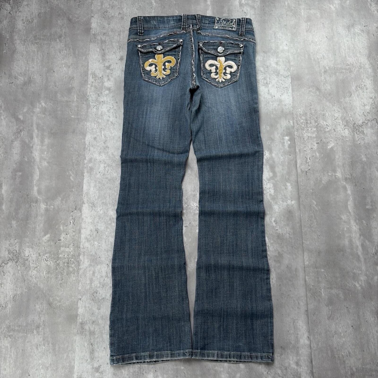 Other Y2K Dark Wash L.A. Idol USA Grunge Flared Gothic Denim Jeans Size 30" / US 8 / IT 44 - 1 Thumbnail