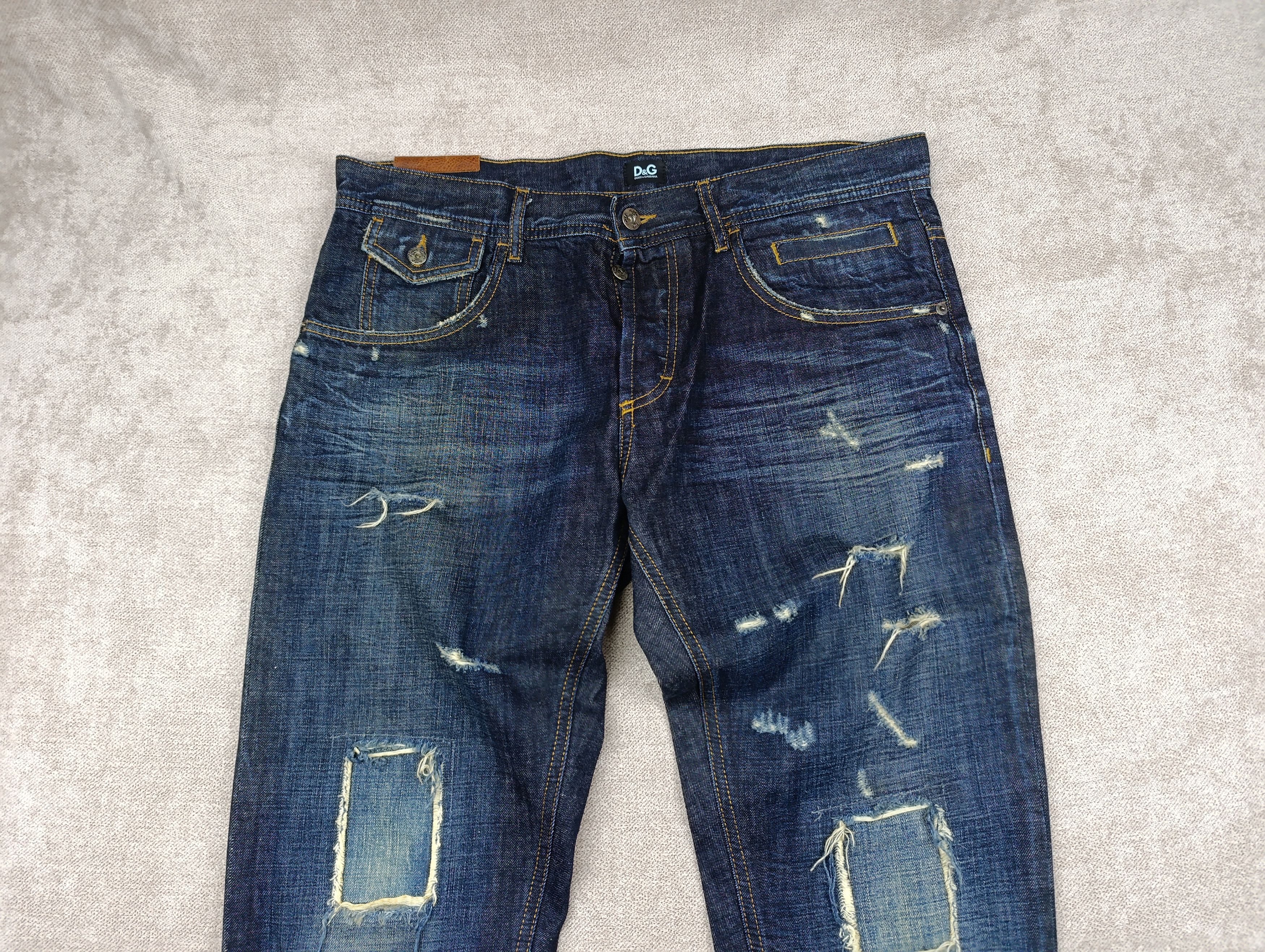 Dolce & Gabbana Dolce & Gabbana Distressed Indigo Denim Pants Jeans Size US 33 - 11 Thumbnail