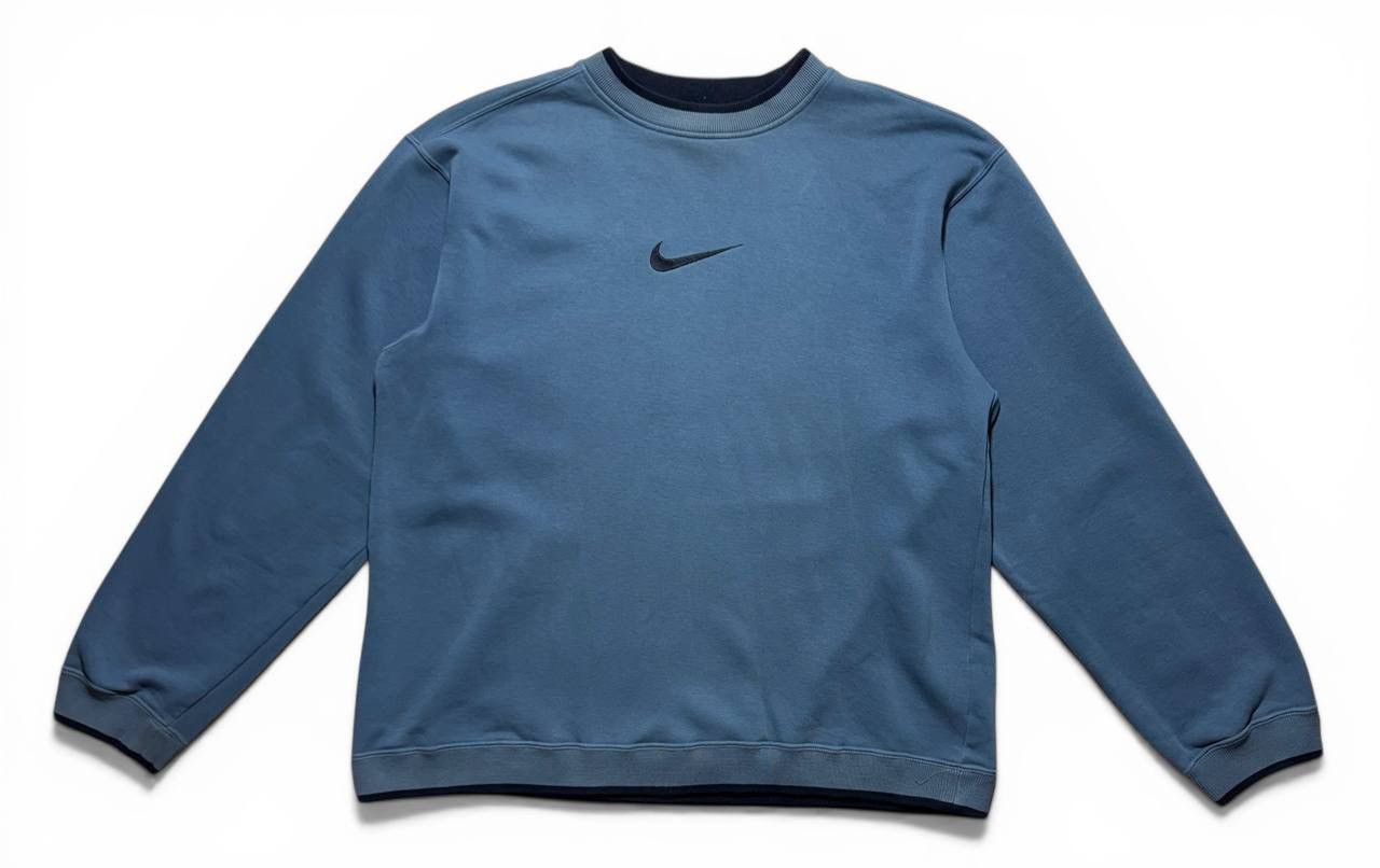 Nike Vintage 90s Nike Central Logo Sweatshirt Size US L / EU 52-54 / 3 - 1 Thumbnail