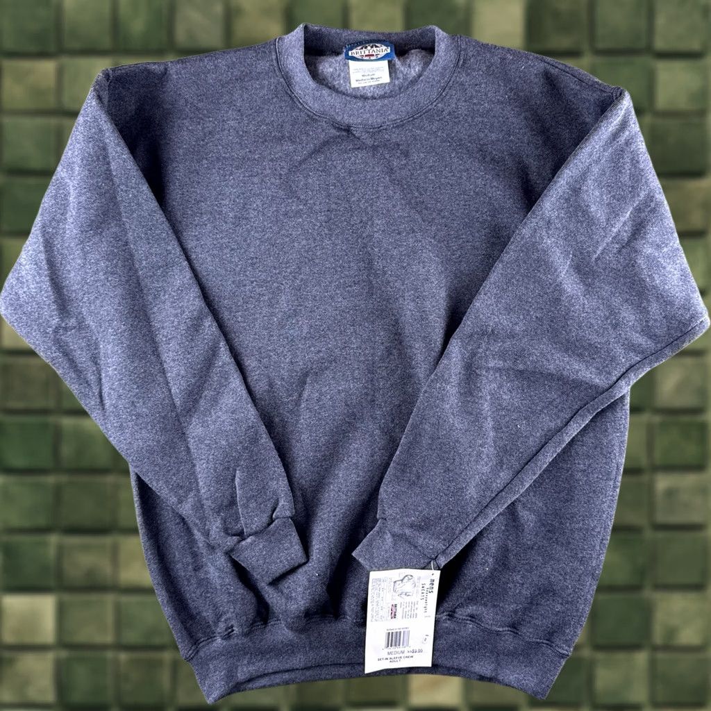 Vintage VINTAGE Britannia Heavyweight Gray Sweatshirt Medium 90s Crewneck Deadstock Mens Size US M / EU 48-50 / 2 - 1 Thumbnail