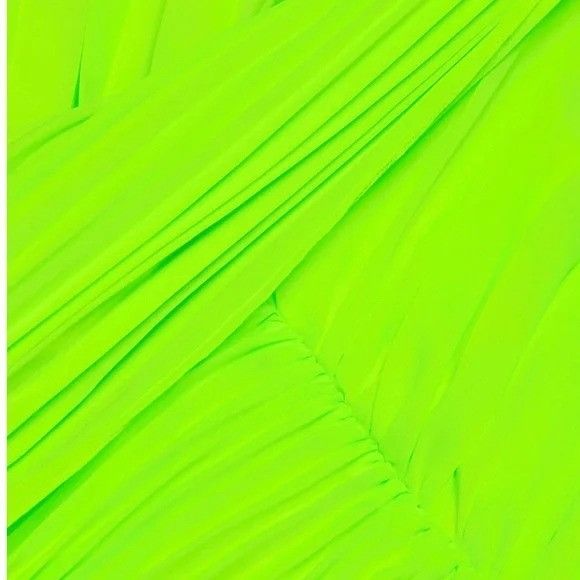 Monique Lhuillier ML Monique Lhuillier Neon Pleated Chiffon Evening Gown US 4 Size S / US 4 / IT 40 - 5 Thumbnail